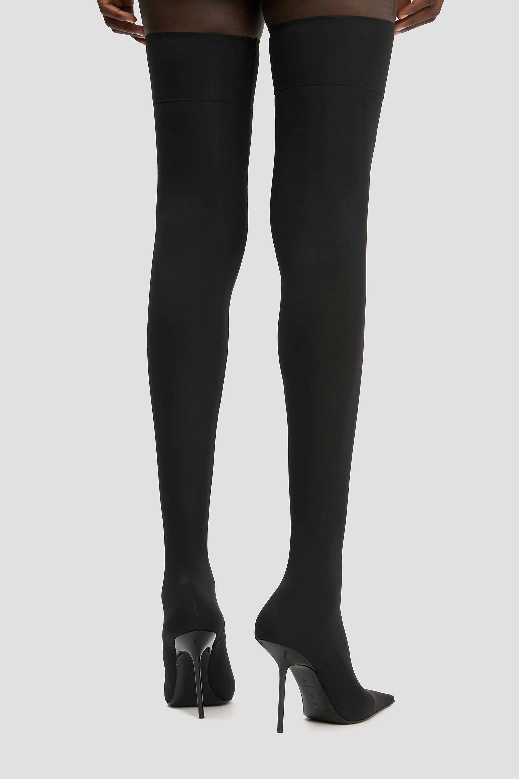 Sloan Stiletto Jersey Boot 100 In Black - Image 3