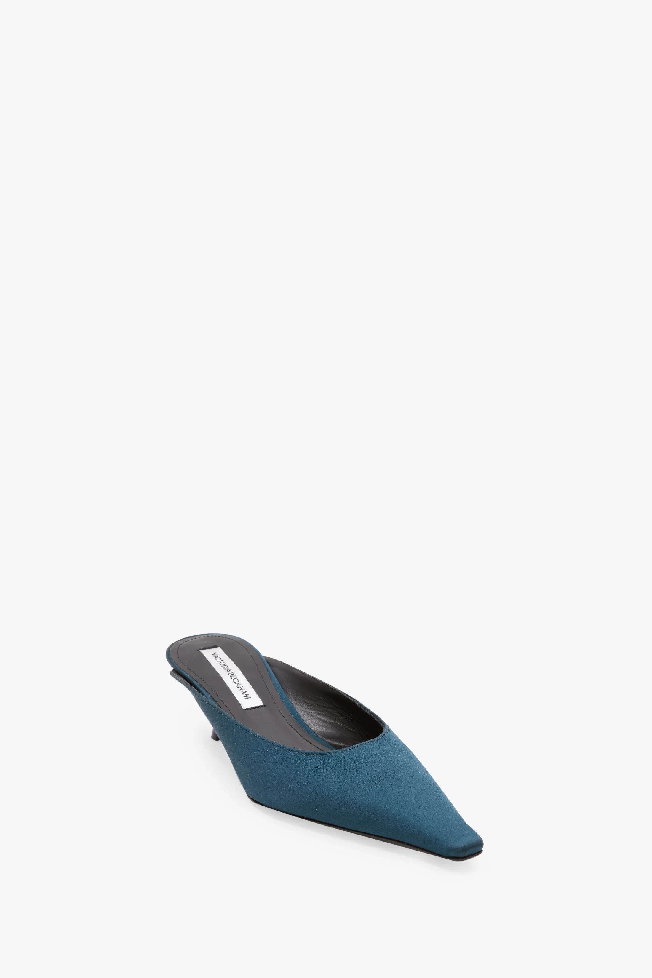 Sloan Mule 45 In Teal Blue Satin - Image 2