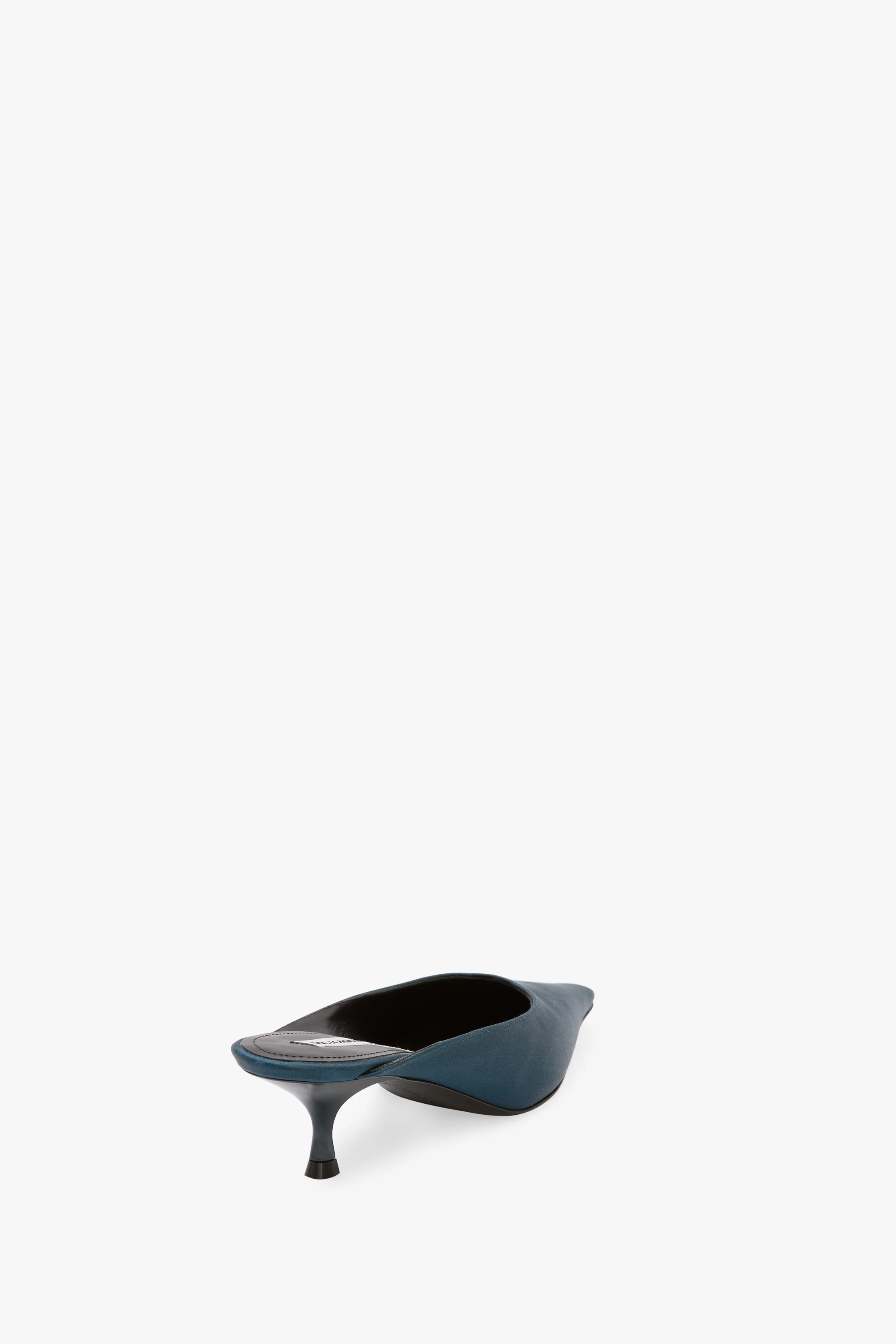Sloan Mule 45 In Teal Blue Satin - Image 3