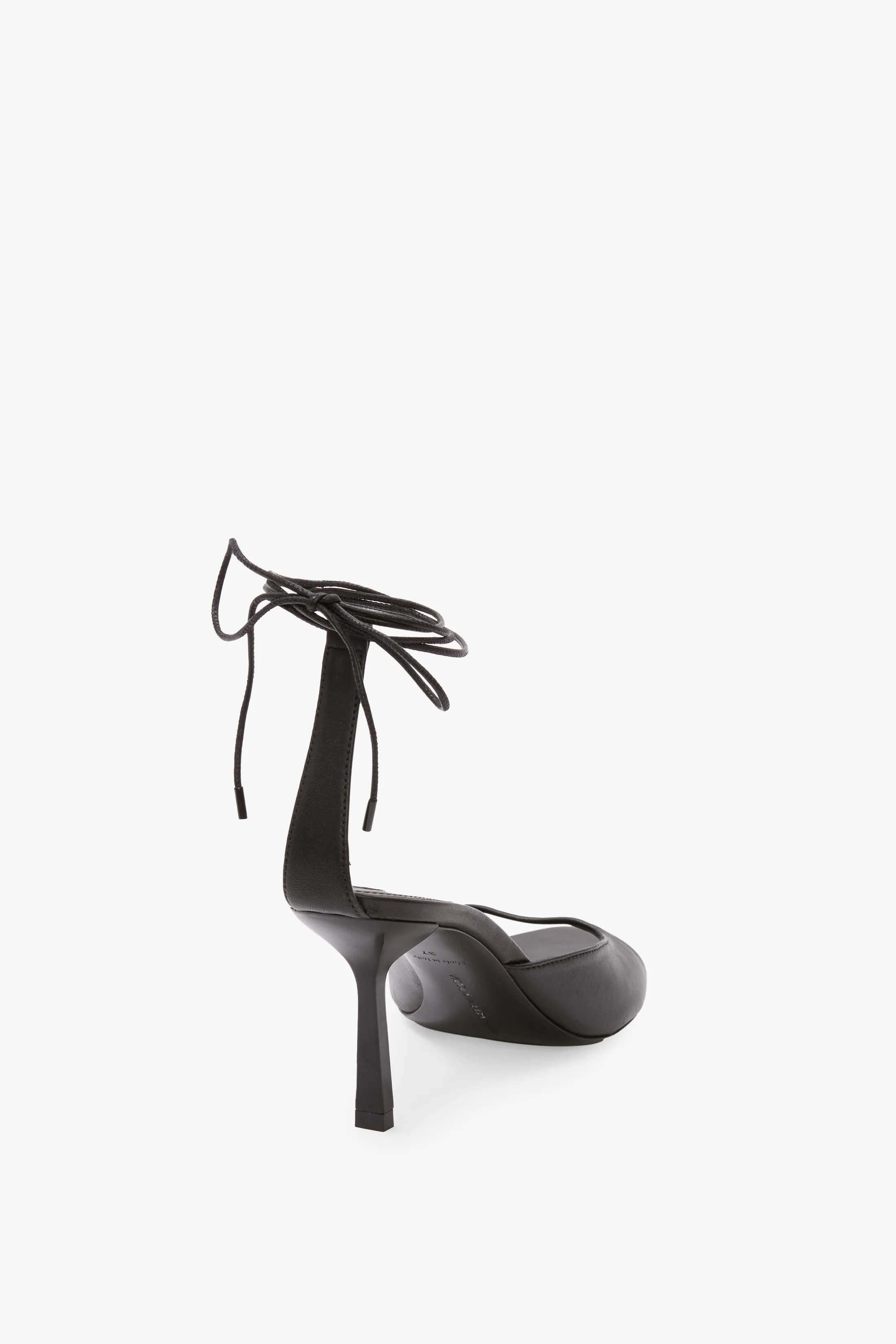 Eliza Stiletto Sandal 75 In Black Leather - Image 3