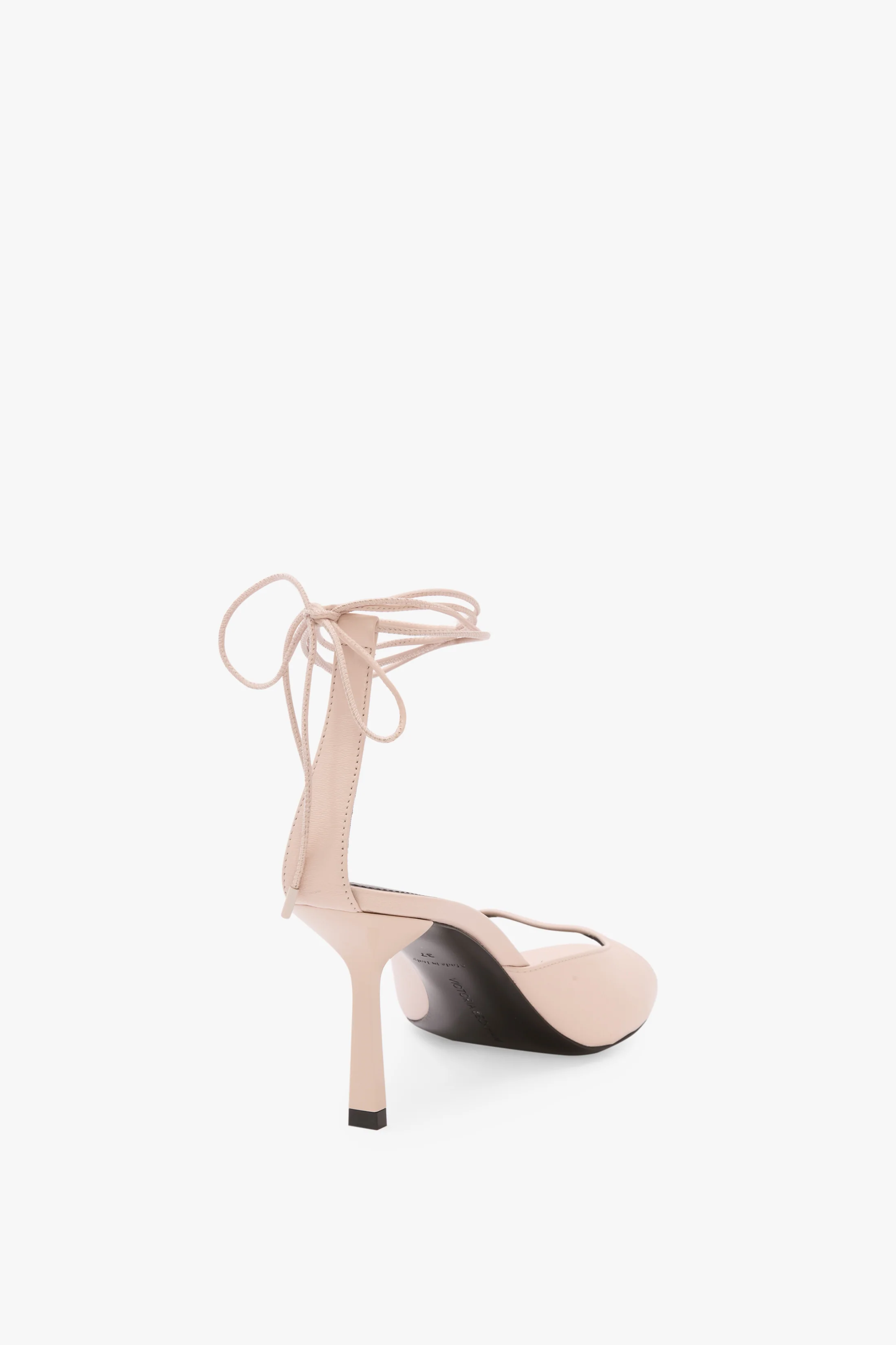 Eliza Stiletto Sandal 75 In Pale Rose Leather - Image 3
