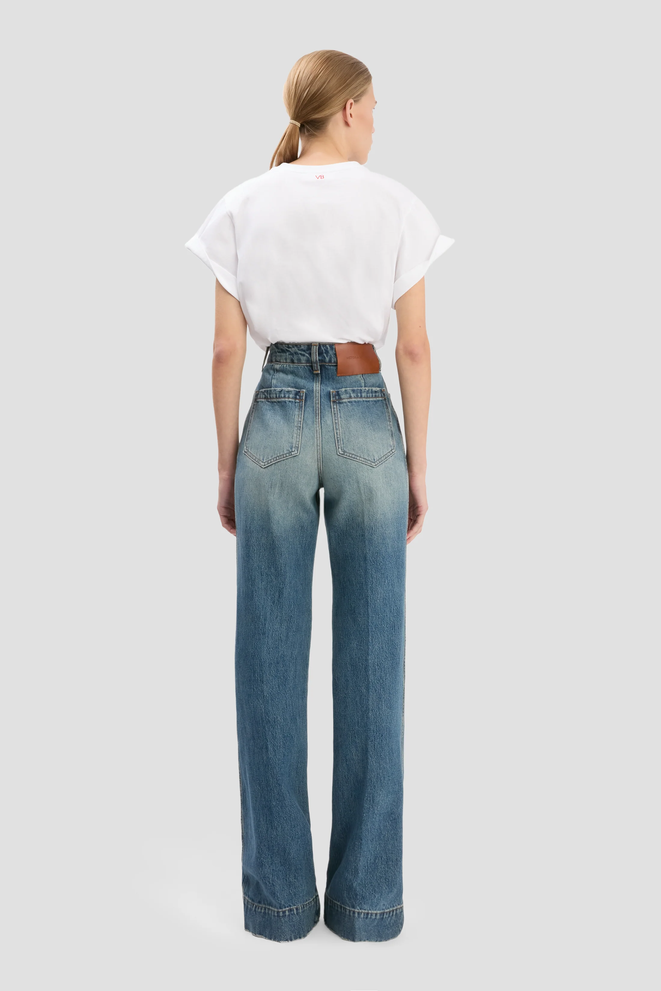 Alina Stretch Jean In Worn Blue Wash - Image 4