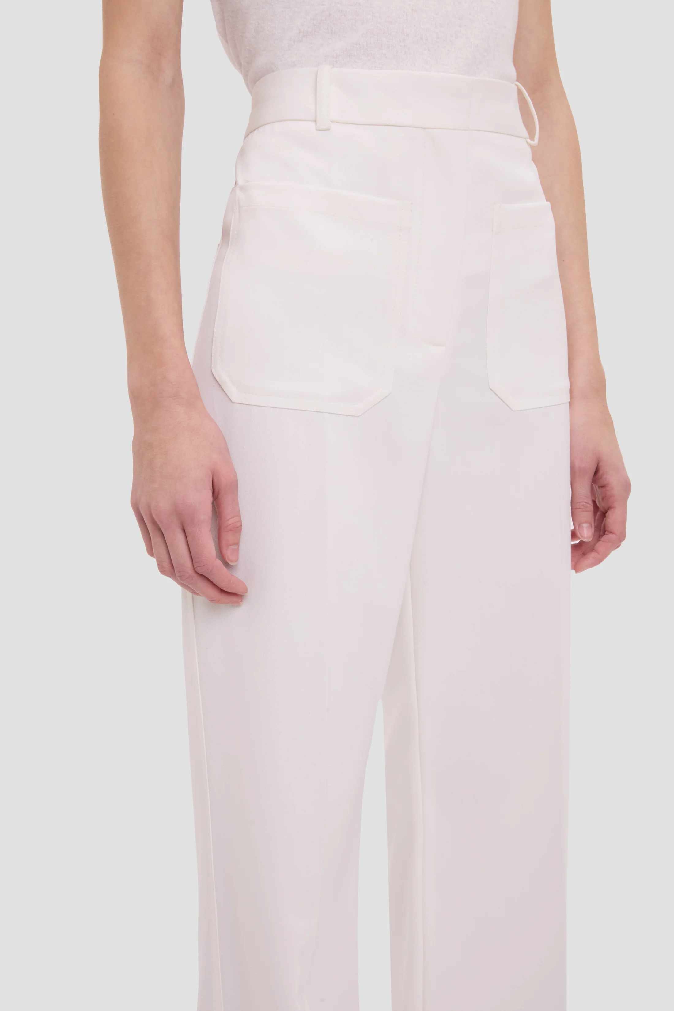 Alina Trouser In Ivory - Image 3