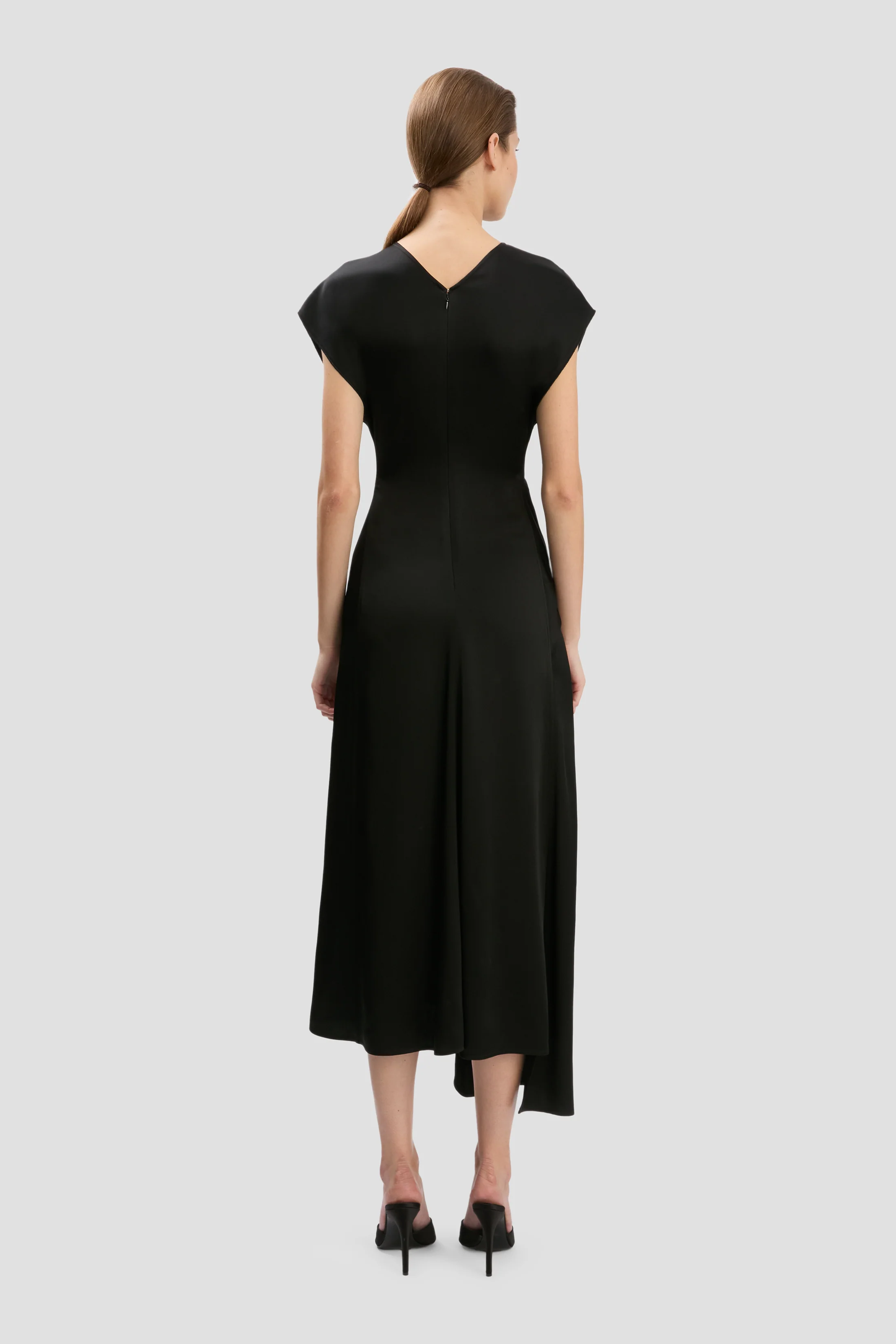 Aria Midi Dress In Black - Image 4