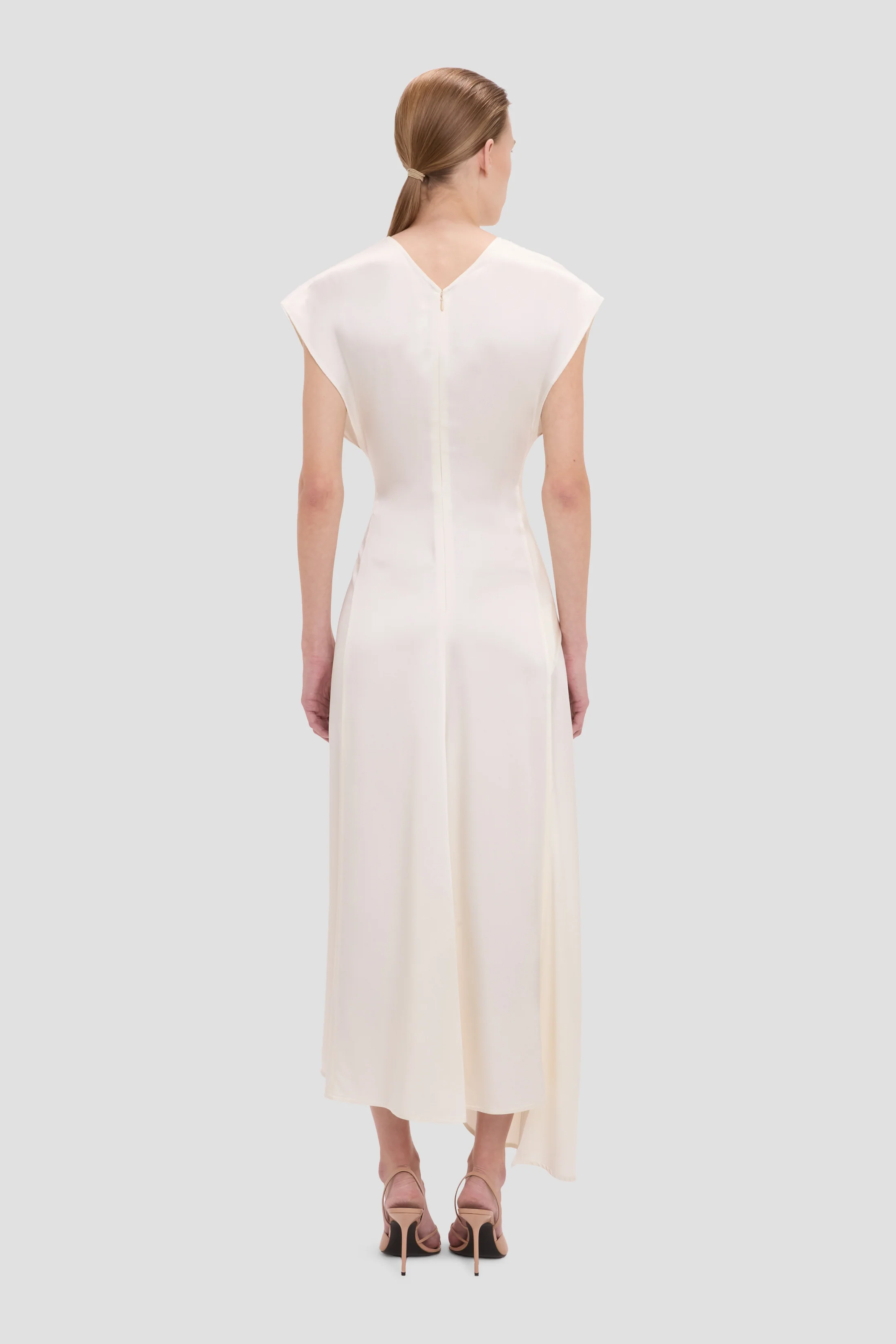 Aria Midi Dress In Ivory - Image 4