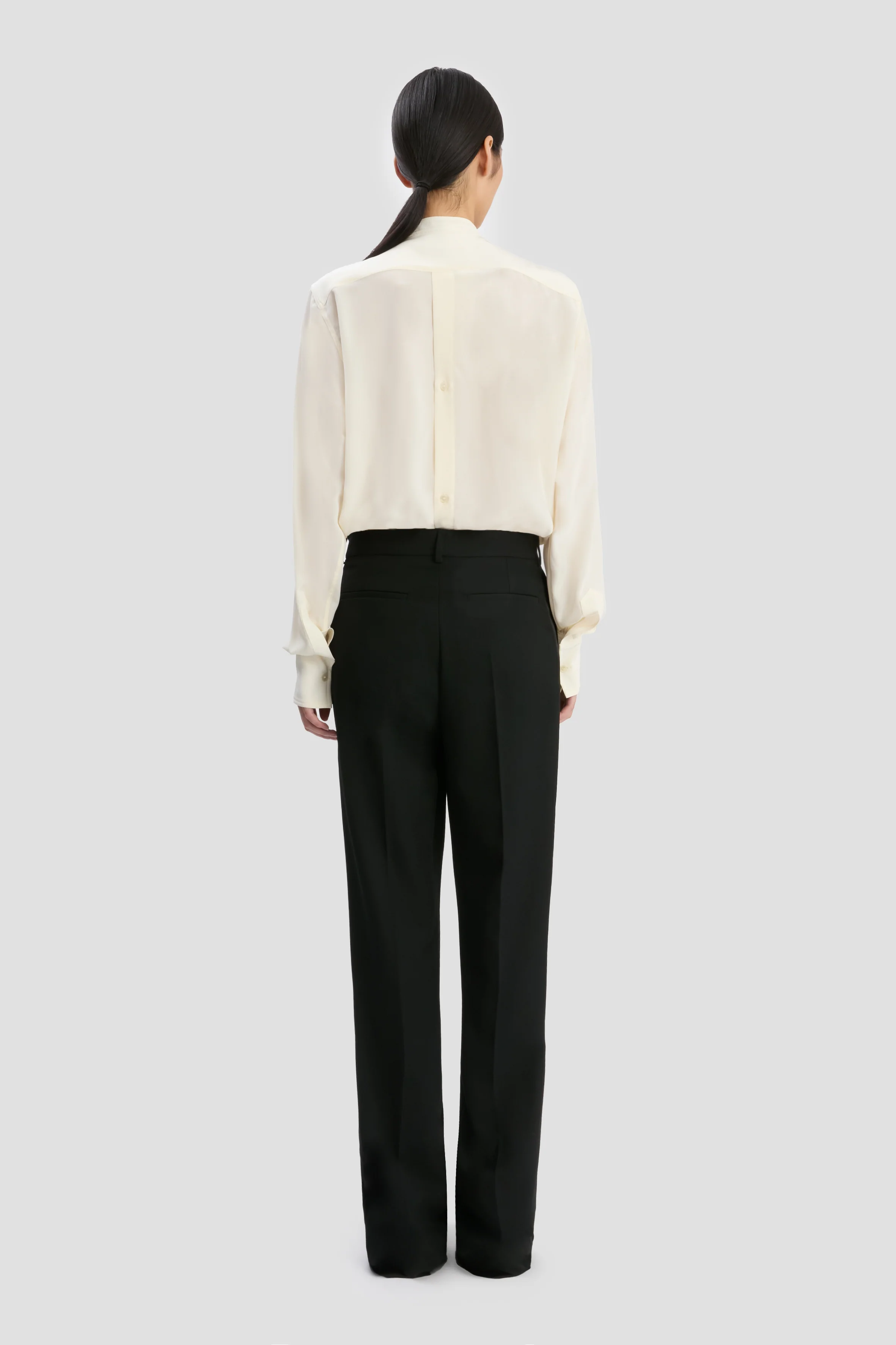 Bib Detail Shirt In Ivory - Image 4