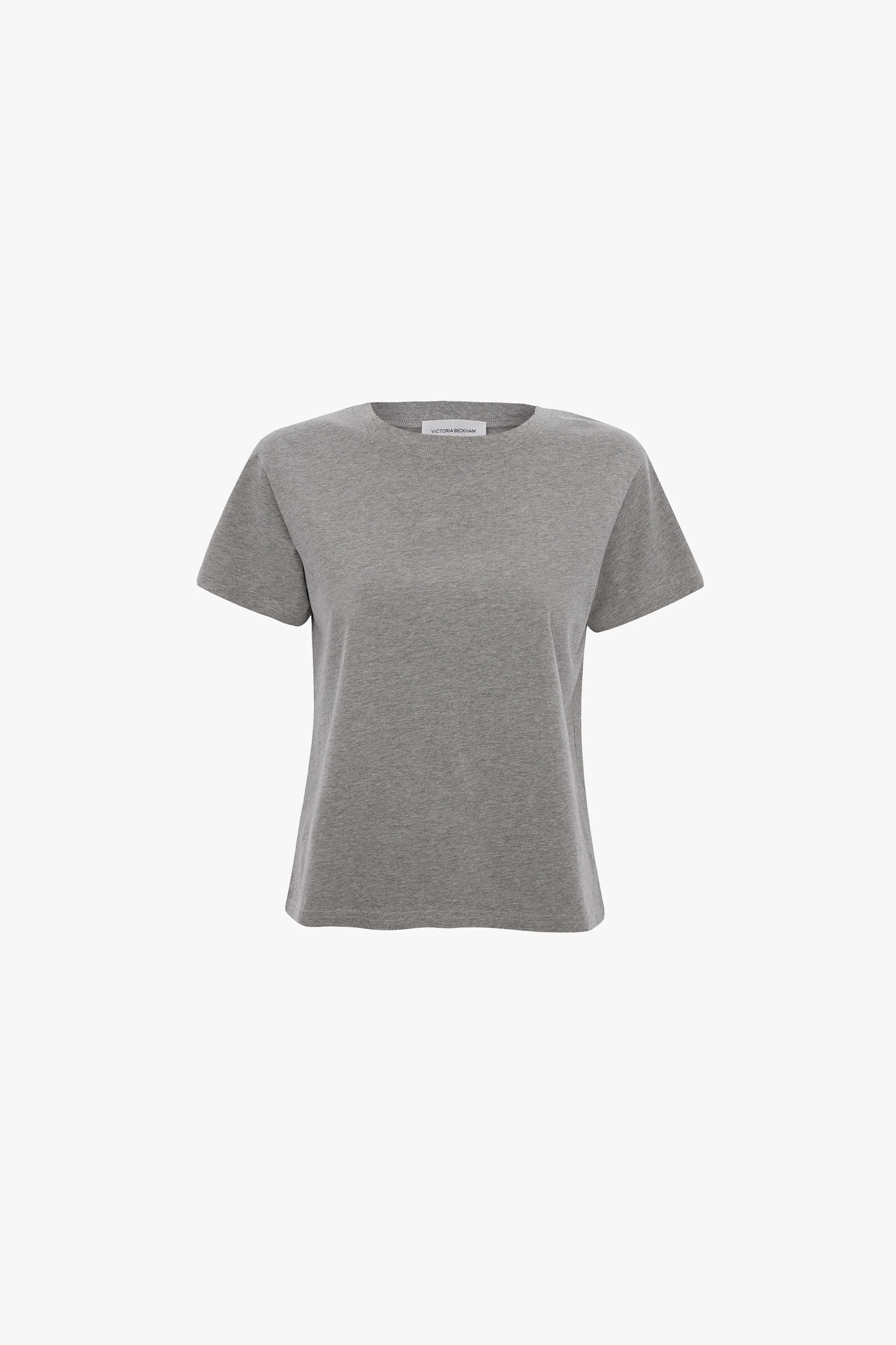 Shrunken Fit T-Shirt In Grey Marl - Image 5