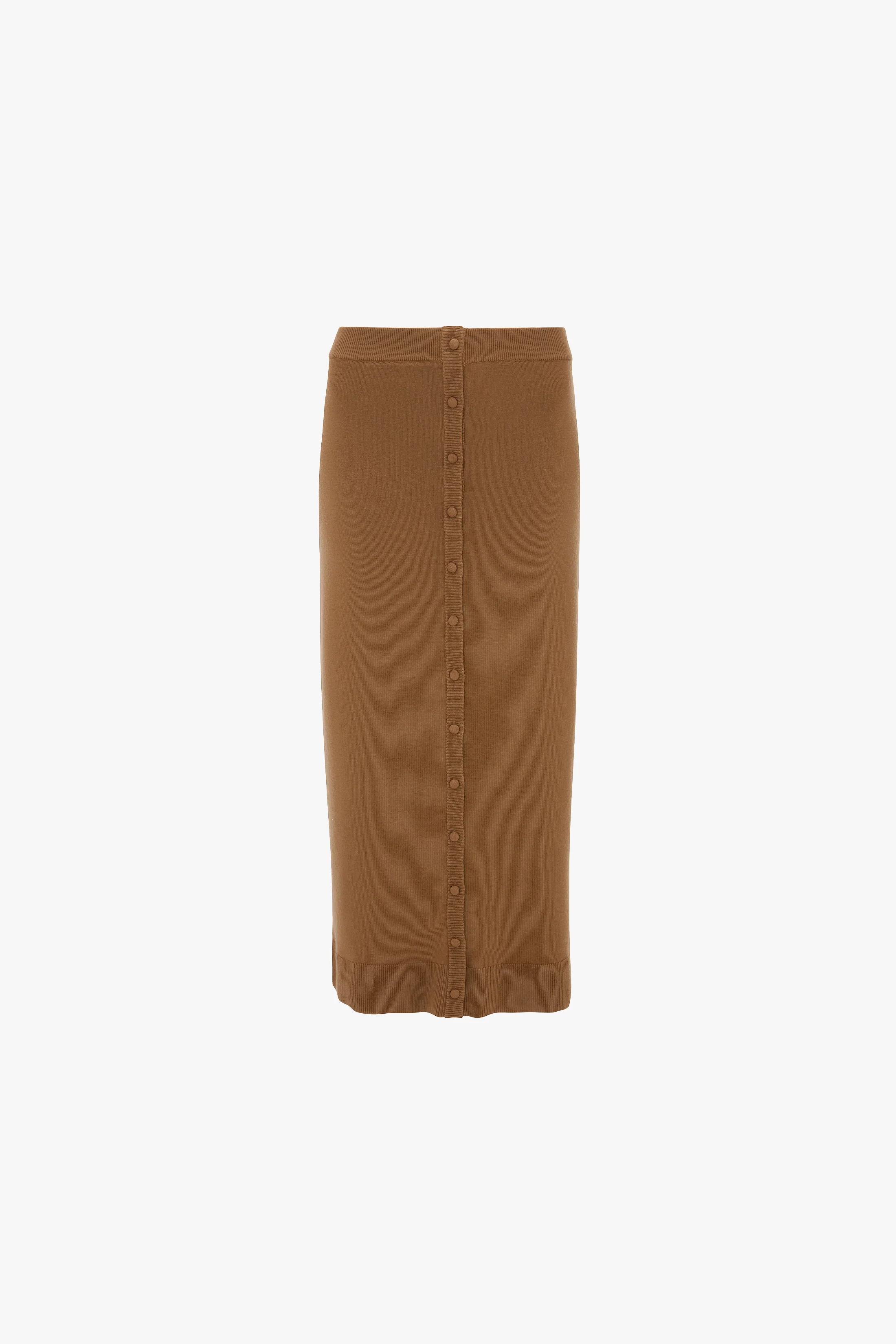 Button Midi Skirt In Camel - Image 6