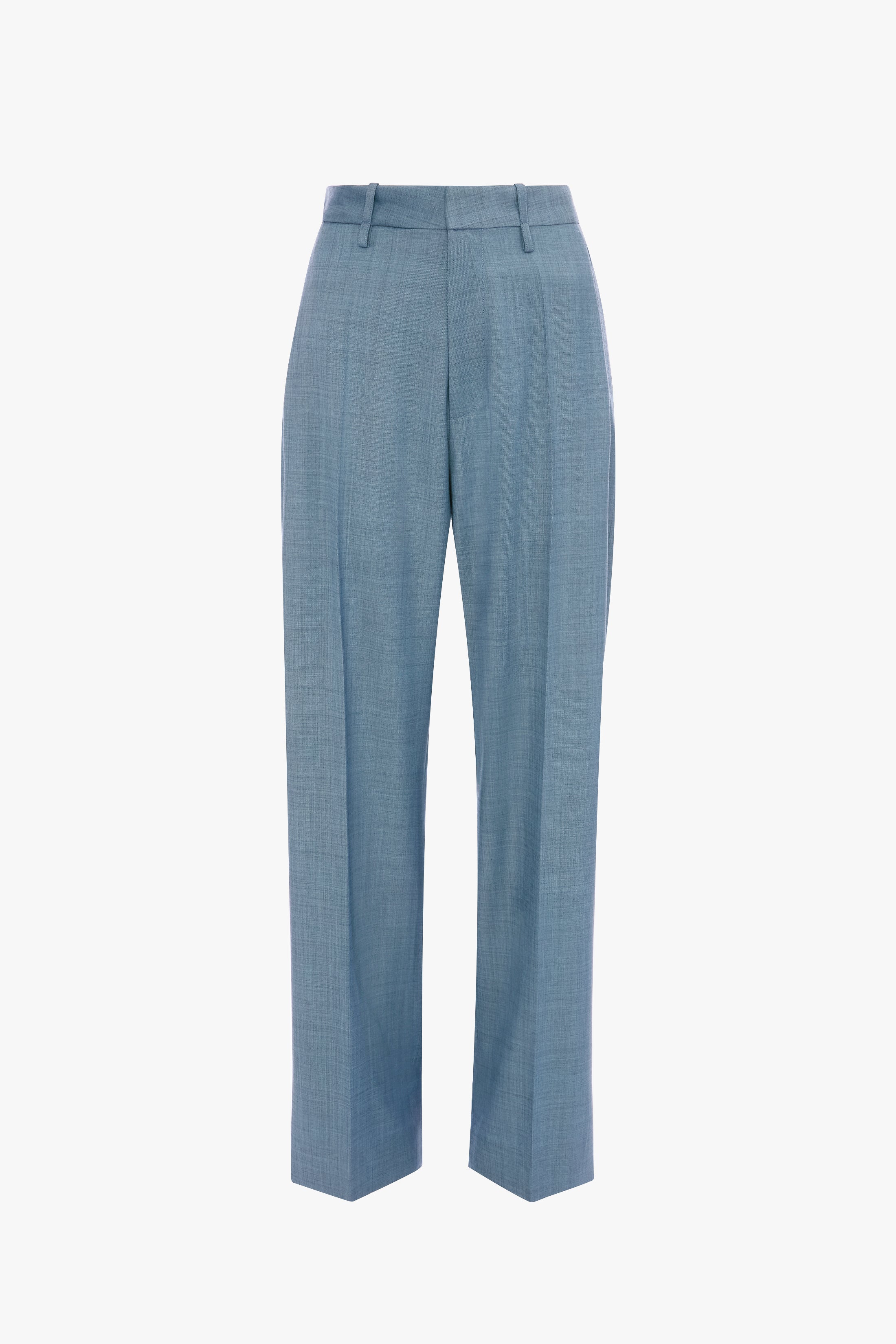 Curved Leg Trouser In Cloud Blue - Image 4