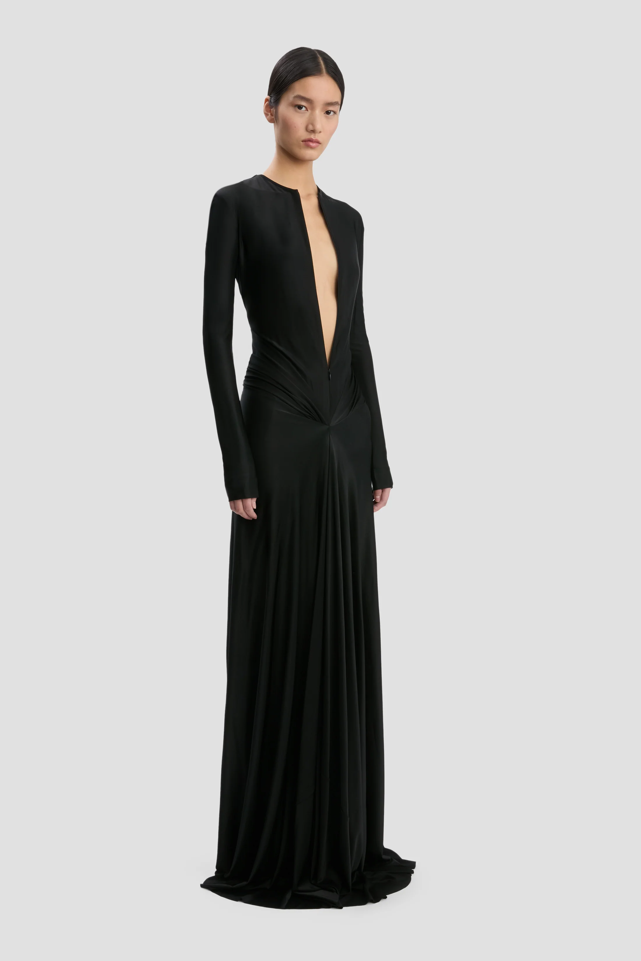 Cut-Out Gown In Black - Image 4