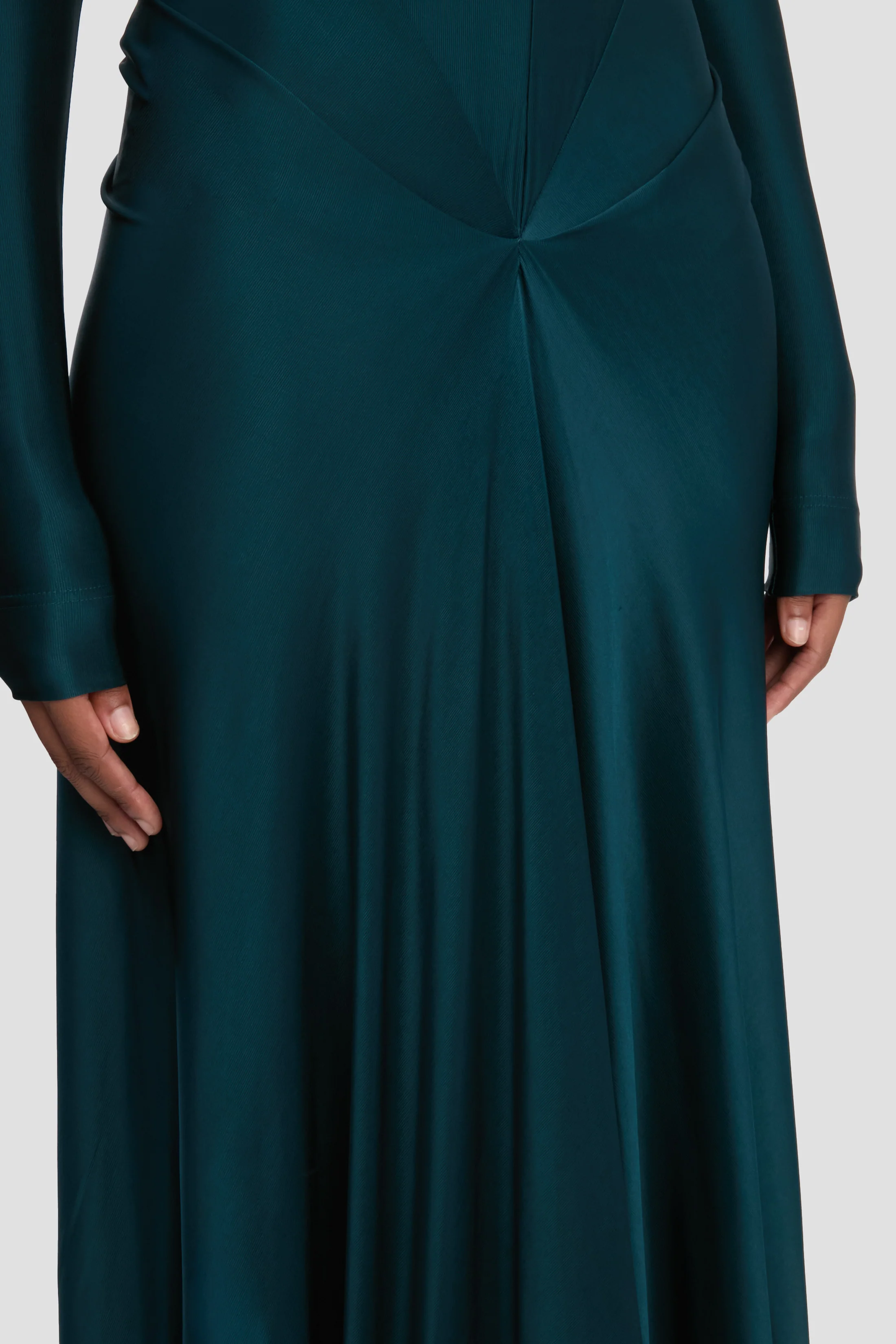 Cut-Out Gown In Dark Teal - Image 4