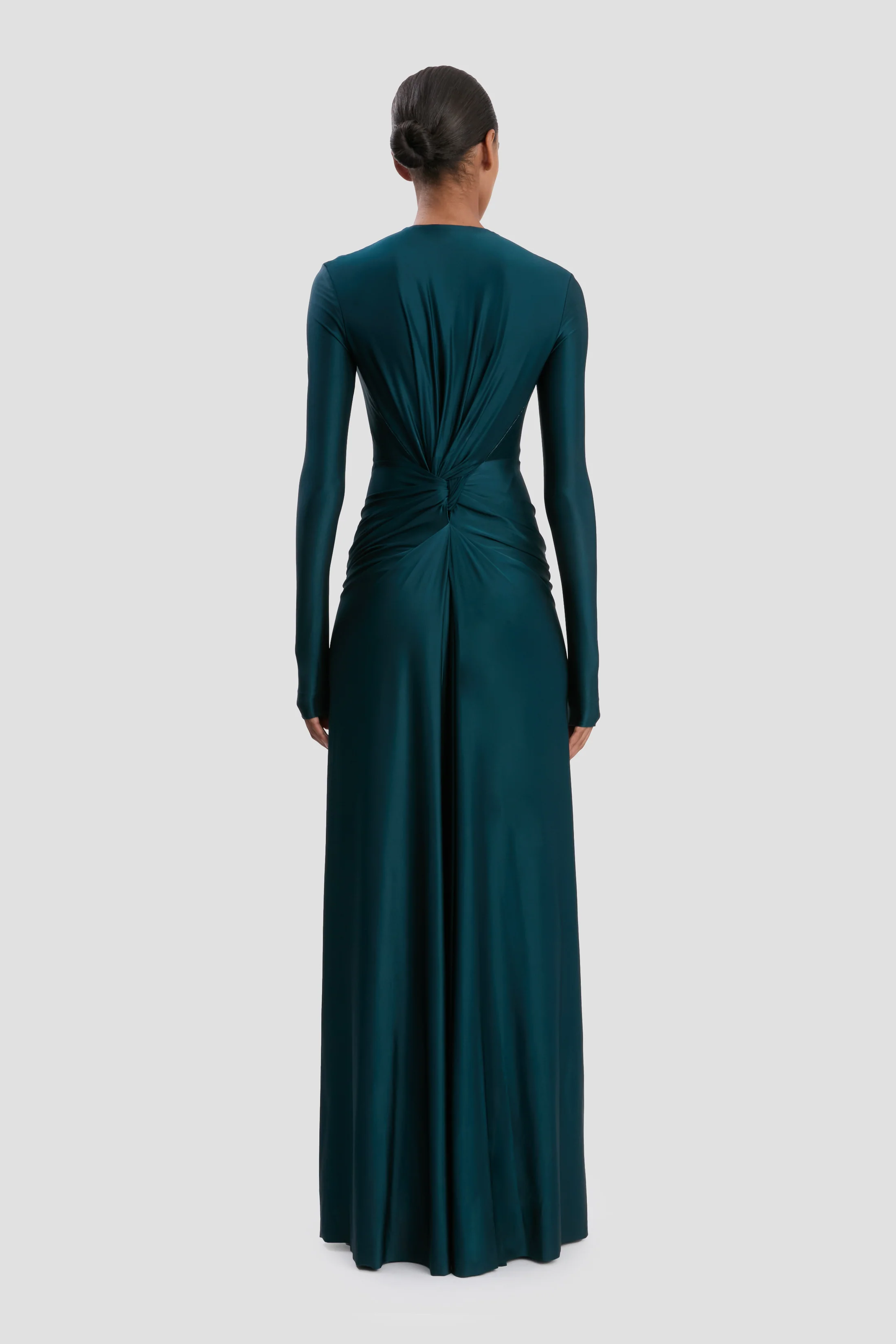 Cut-Out Gown In Dark Teal - Image 5