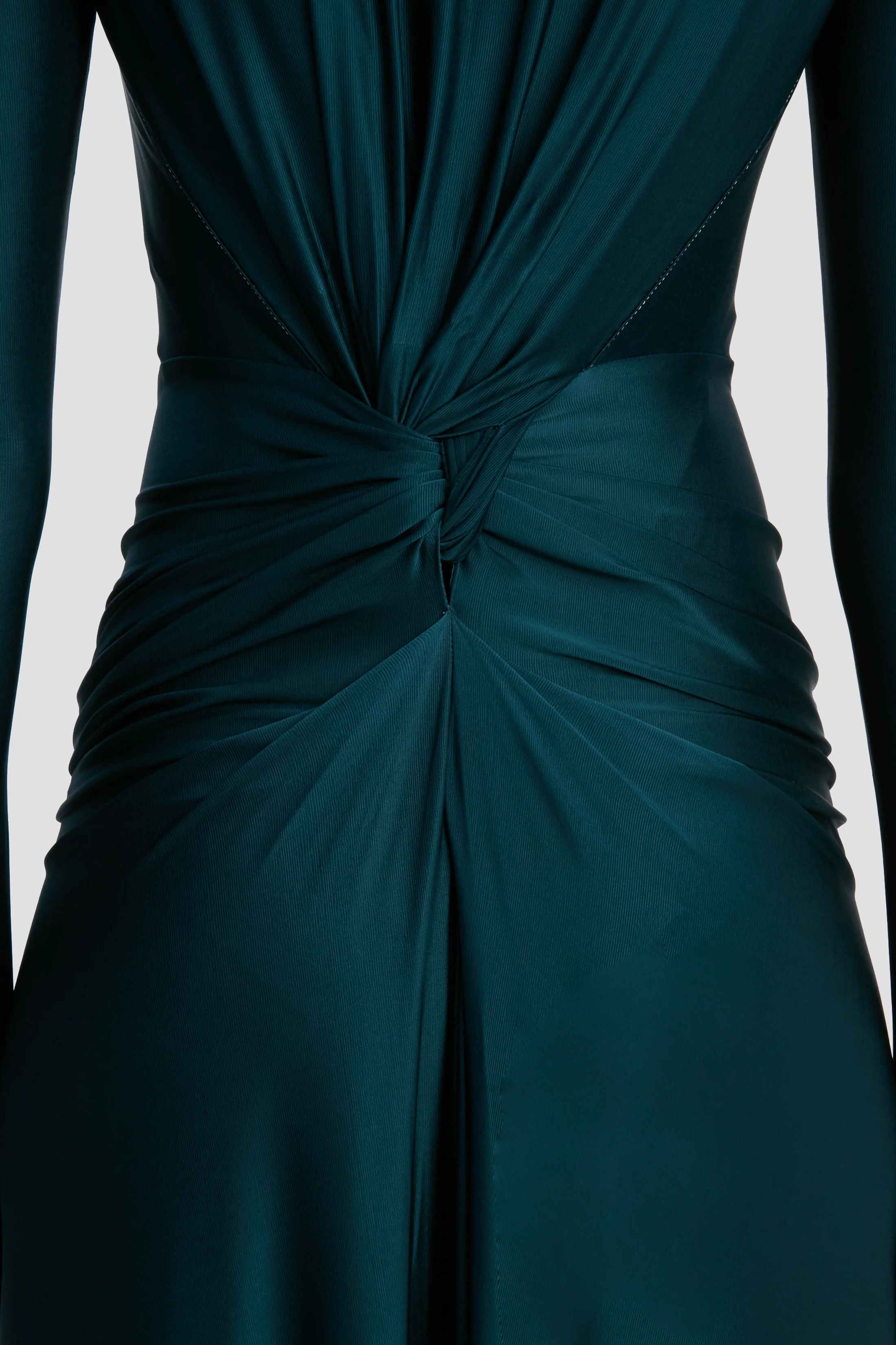 Cut-Out Gown In Dark Teal - Image 6