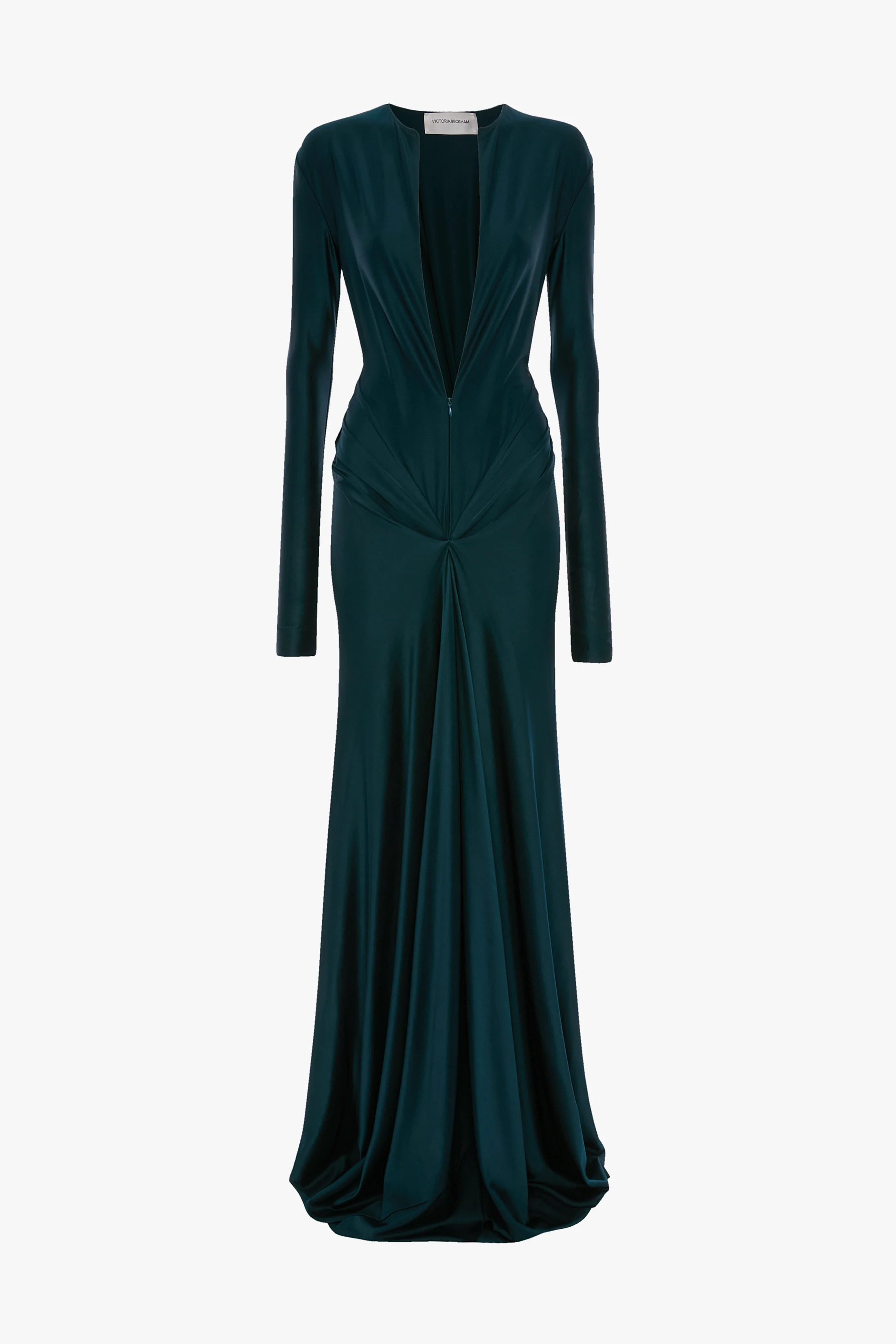 Cut-Out Gown In Dark Teal - Image 7