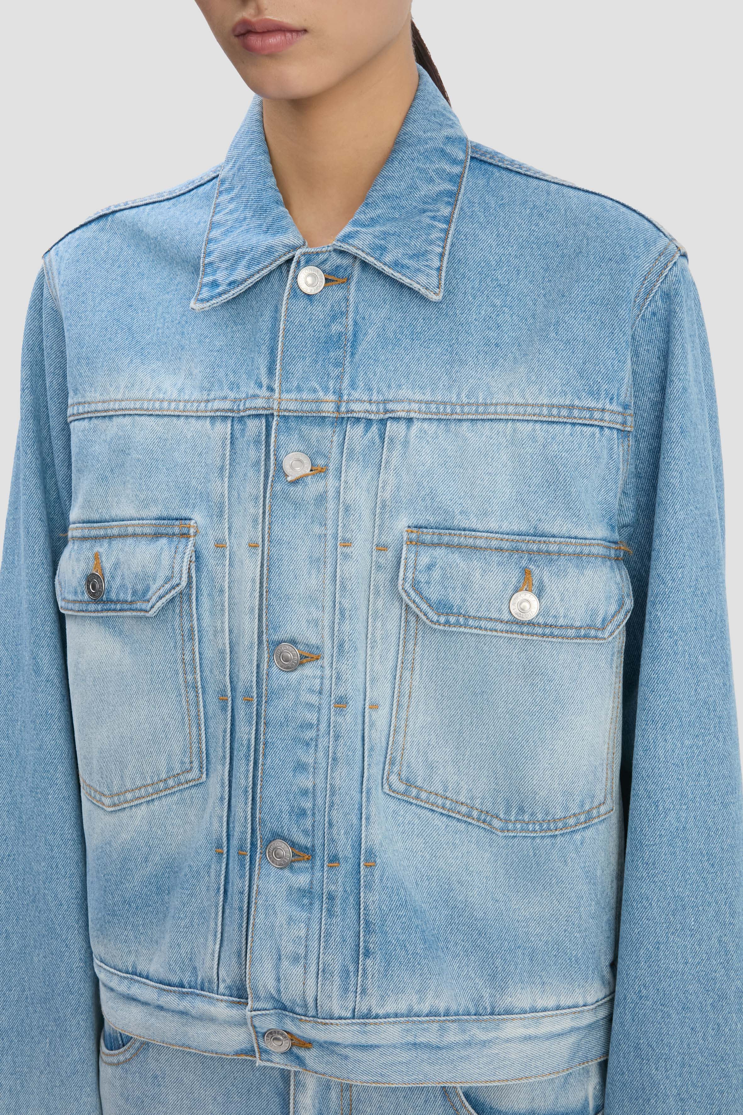 Denim Trucker Jacket In Heritage Blue - Image 3