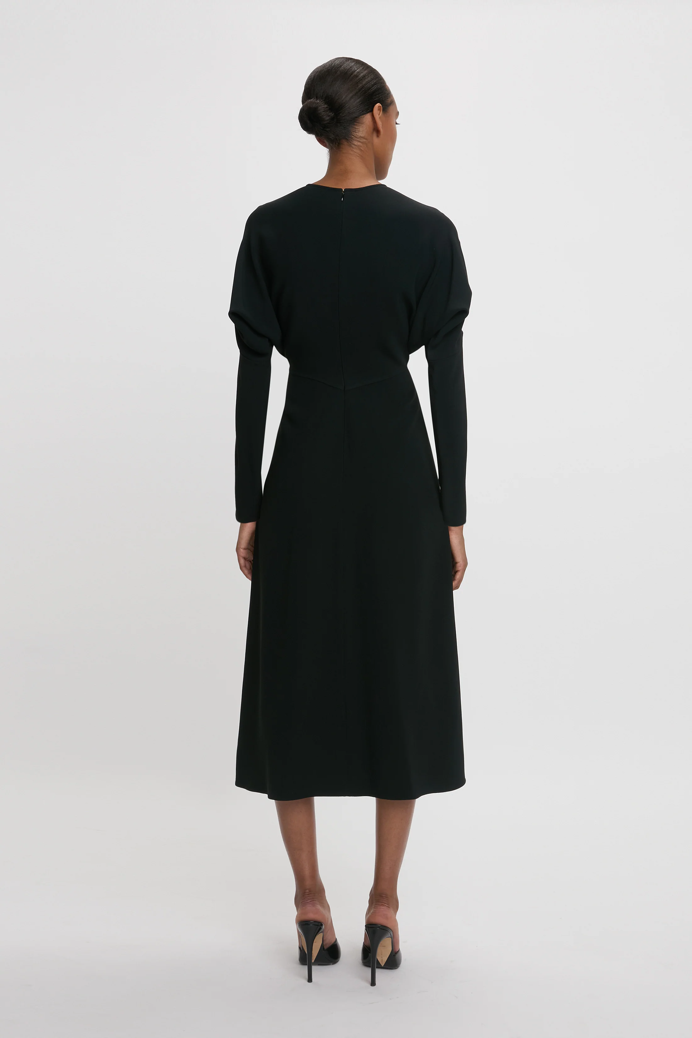 Dolman Midi Dress In Black - Image 3