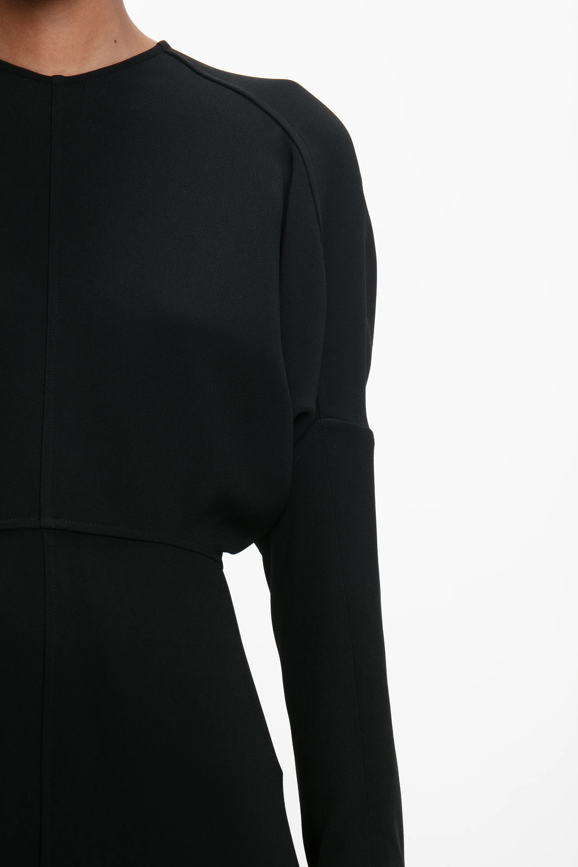 Dolman Midi Dress In Black - Image 4