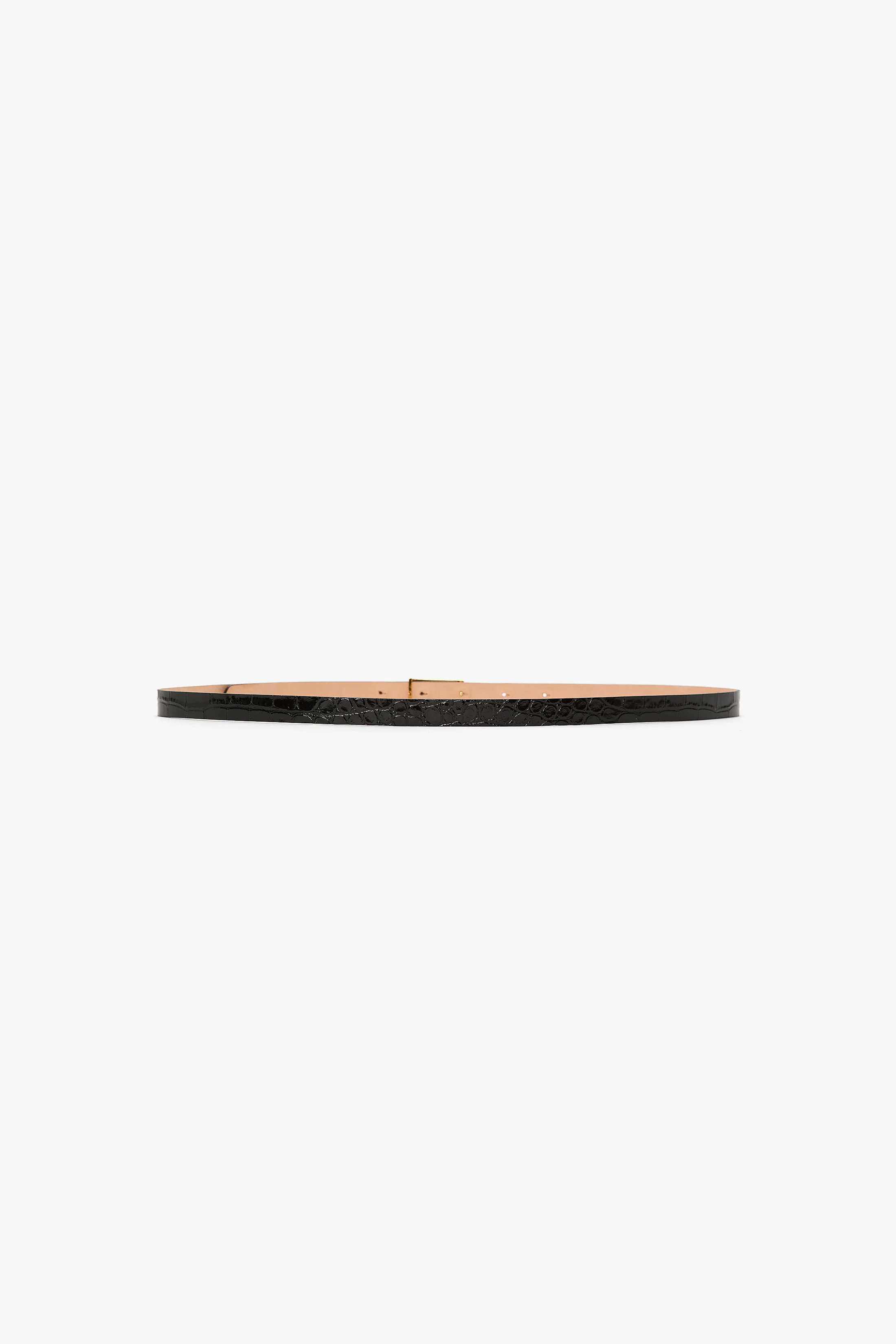 Micro Dorian Belt In Black Shiny Leather - Image 3