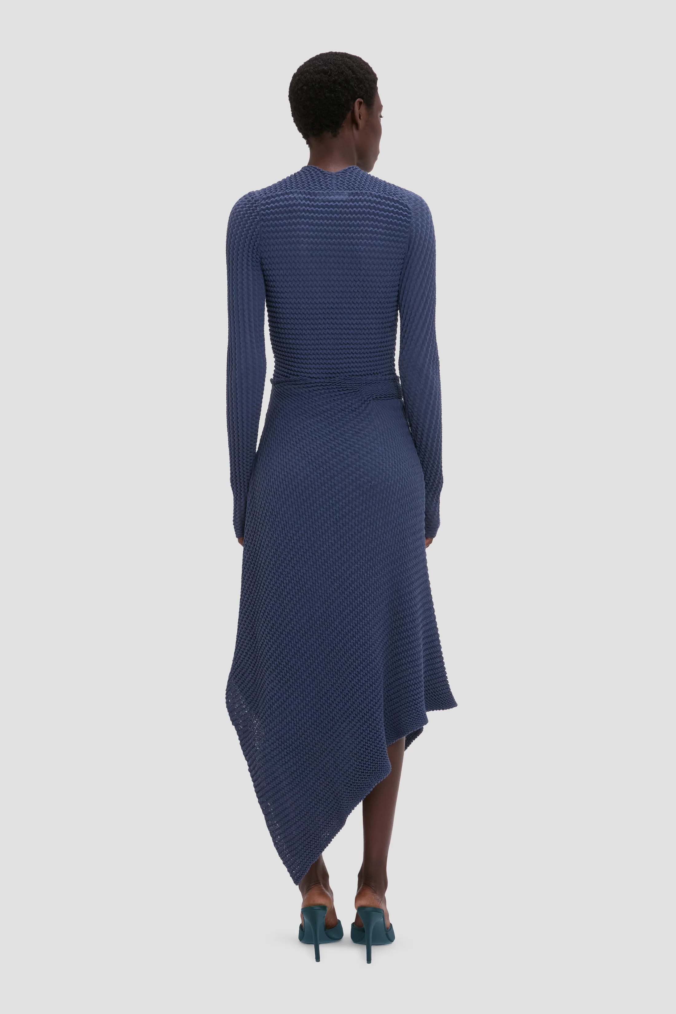 Draped Knit Midi Skirt In Eclipse - Image 4