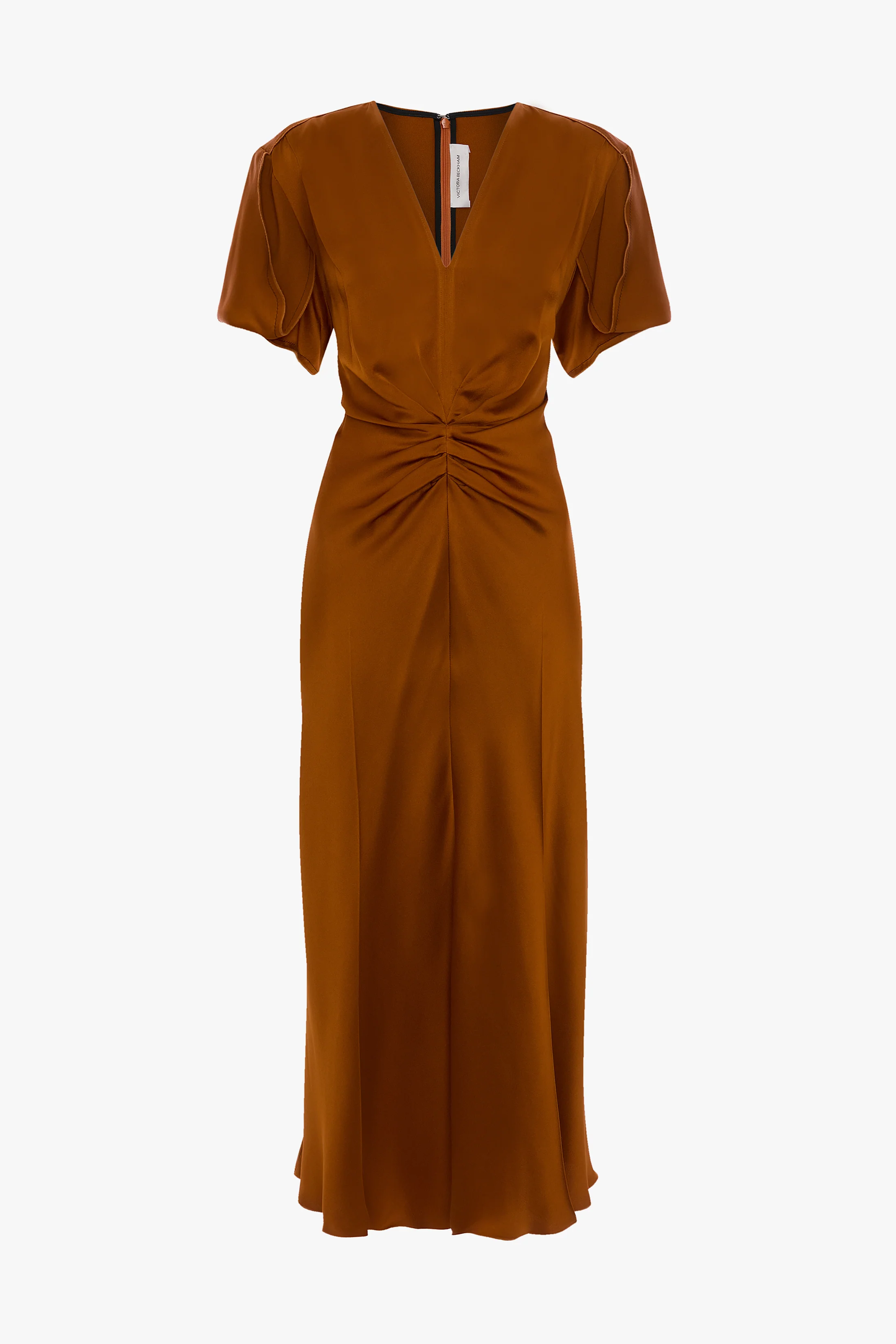 Eve Midi Dress In Bronze - Image 5