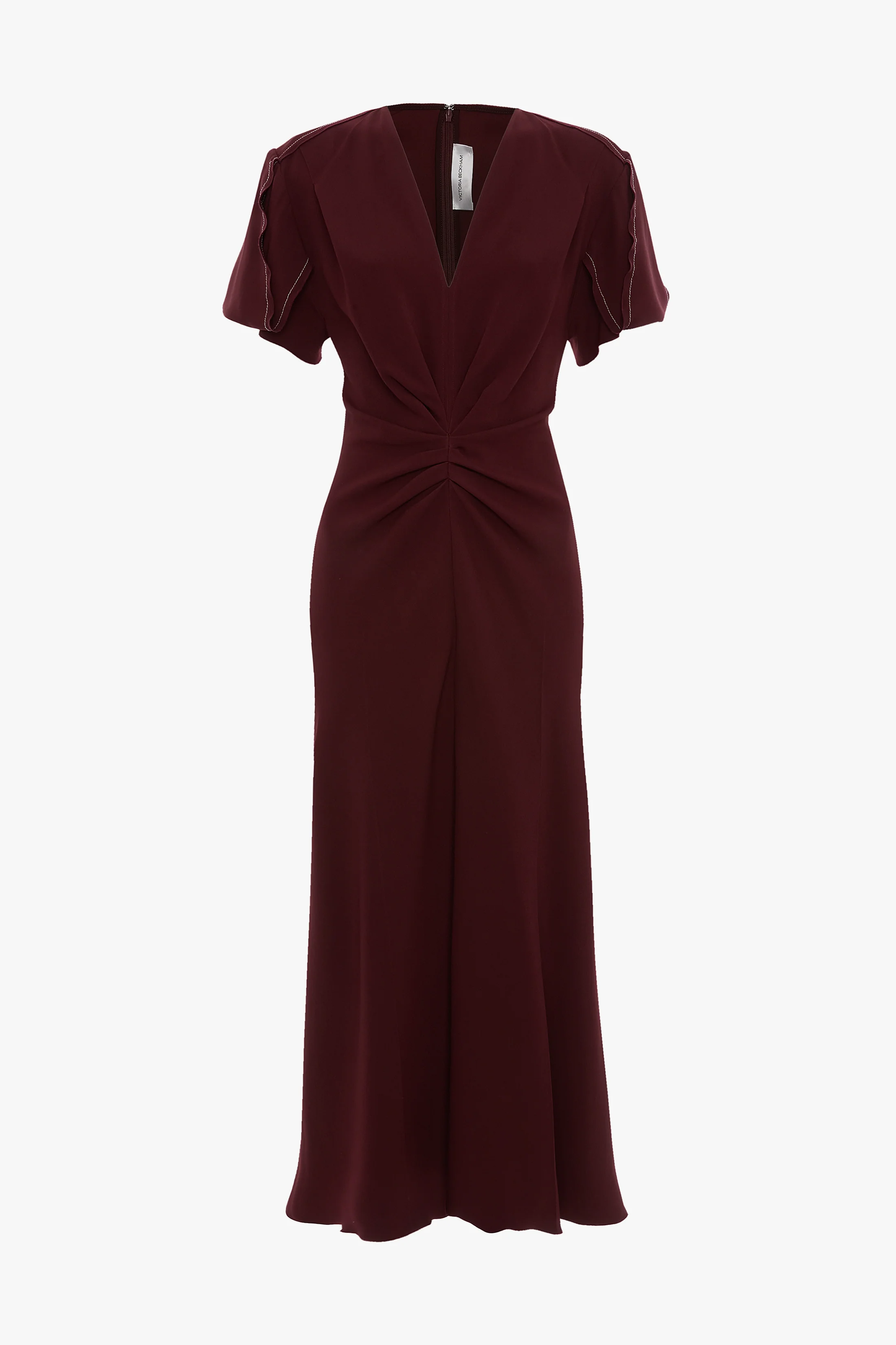Eve Midi Dress In Cinnabar Red - Image 5