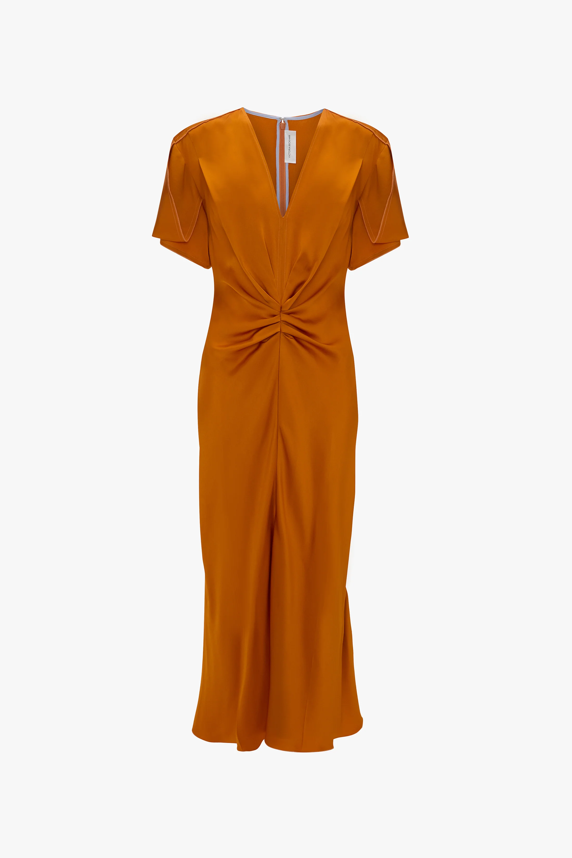 Eve Midi Dress In Sunset Orange - Image 5