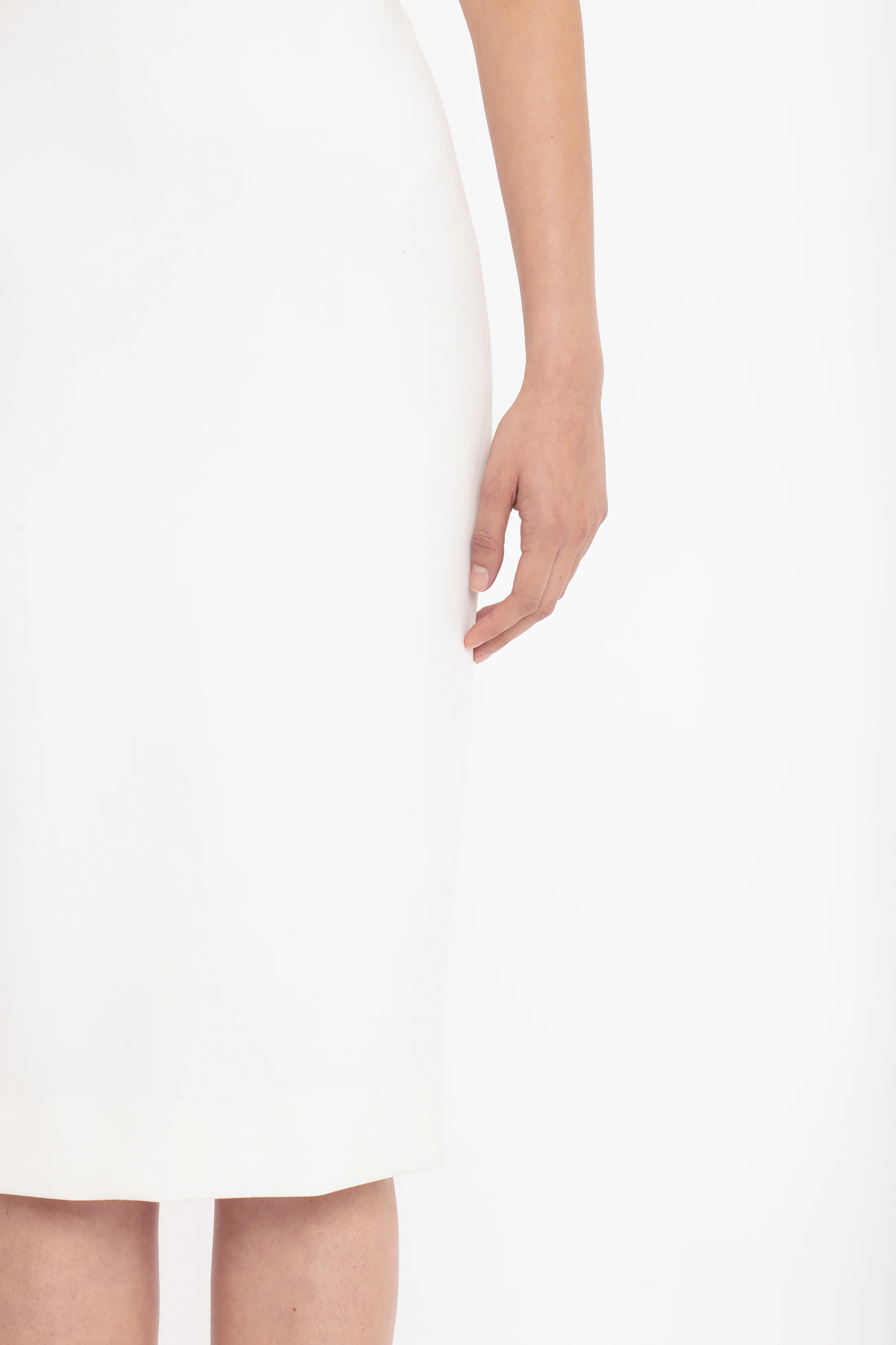 Fitted T-Shirt Dress In Ivory - Image 5