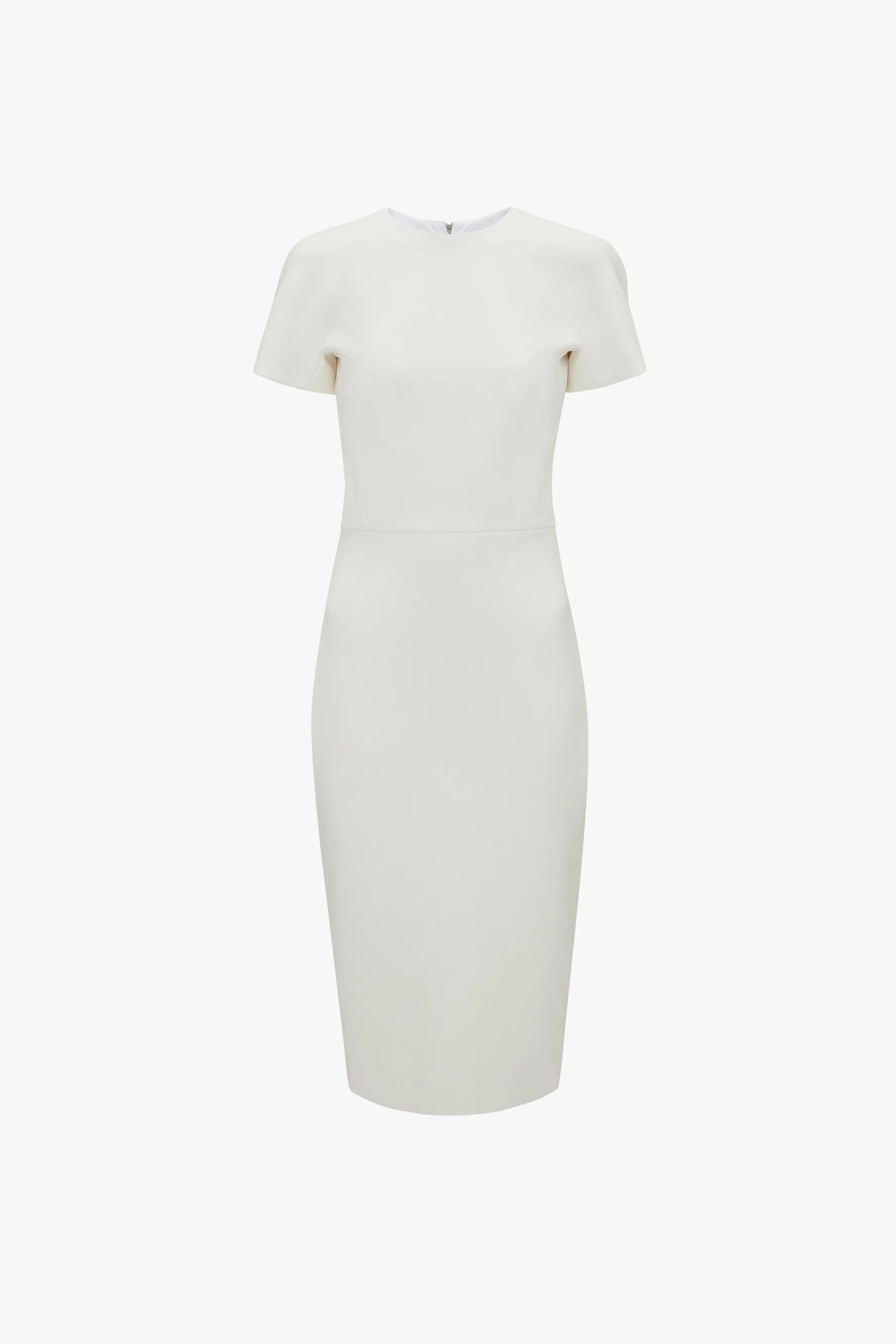 Fitted T-Shirt Dress In Ivory - Image 6