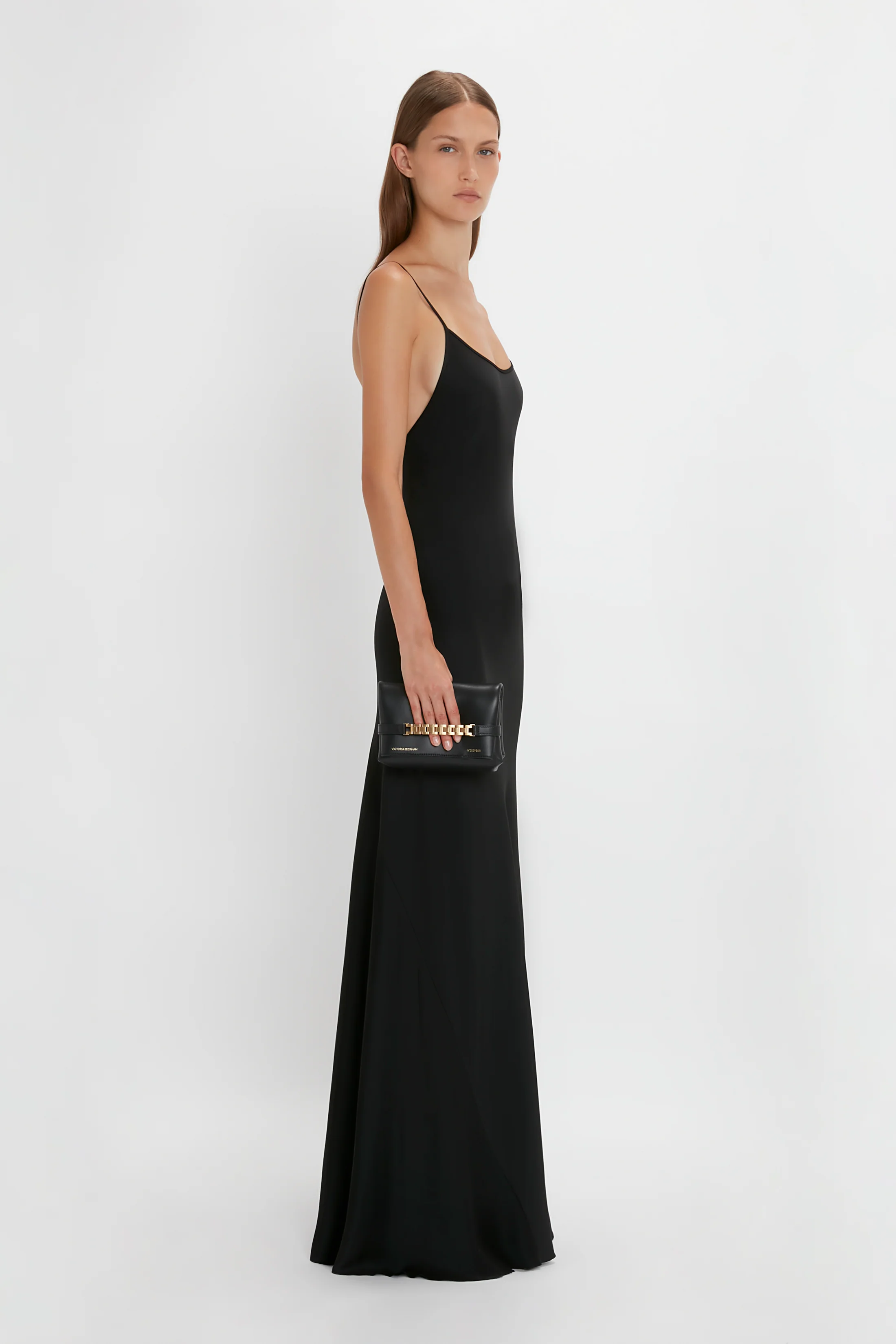 Floor-Length Cami Dress In Black - Image 4