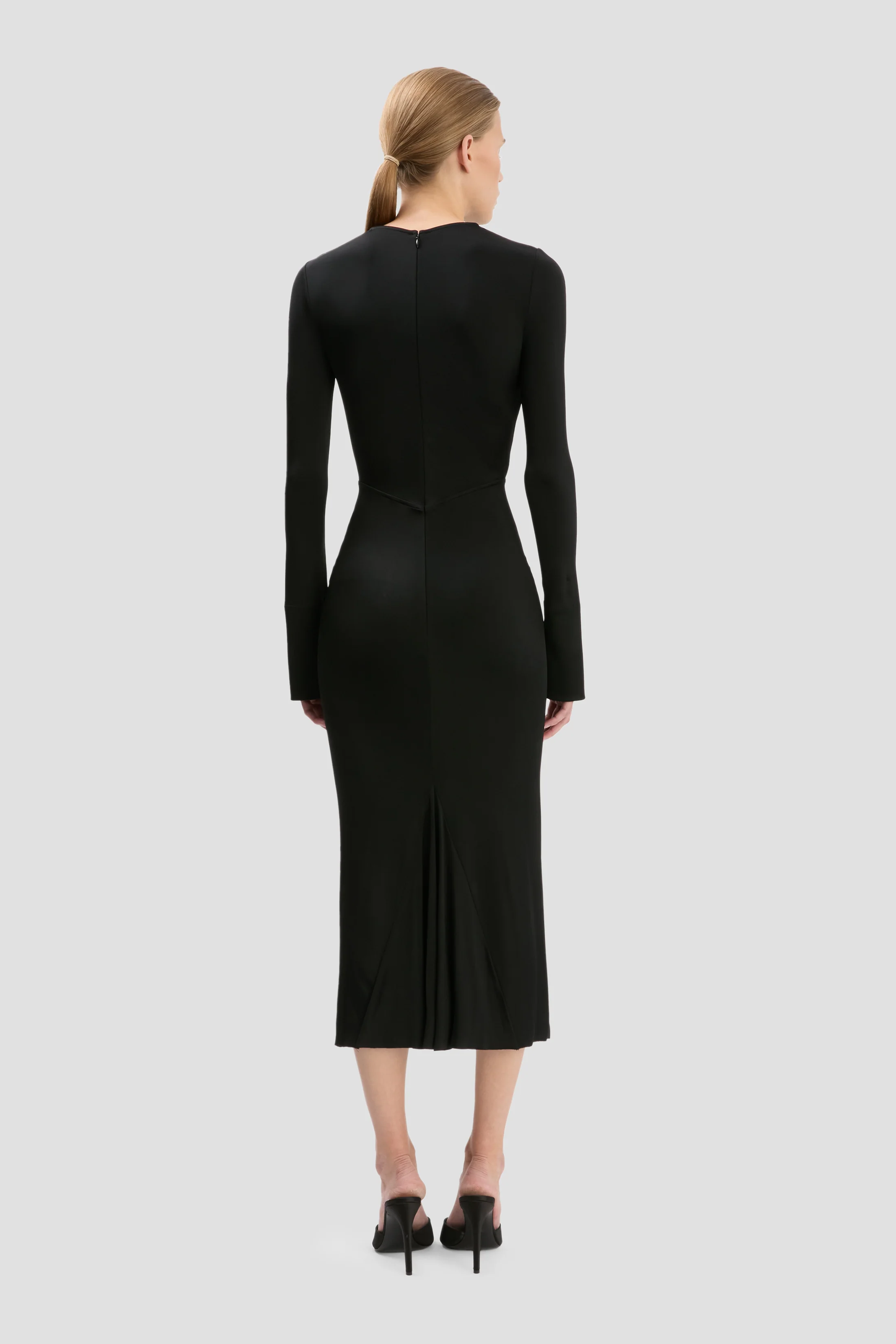 Frances Midi Dress In Black - Image 4