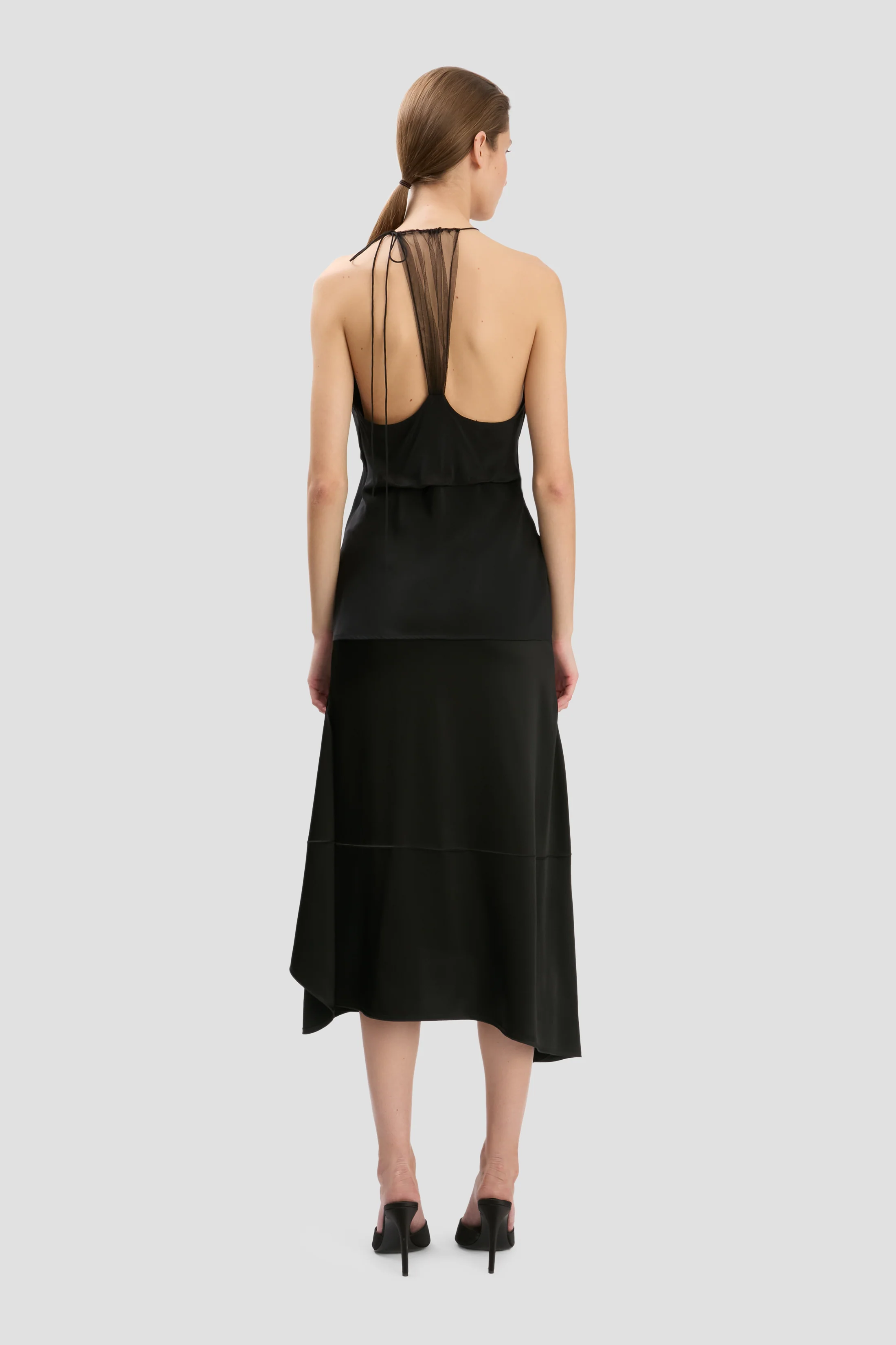 Gathered Cami Top In Black - Image 5