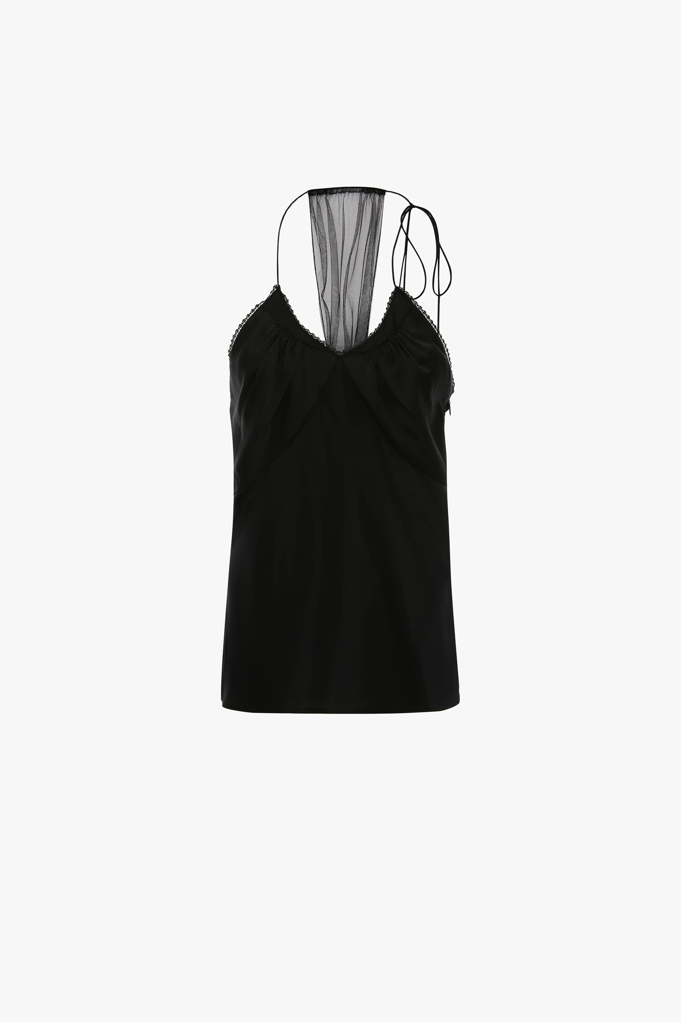 Gathered Cami Top In Black - Image 6