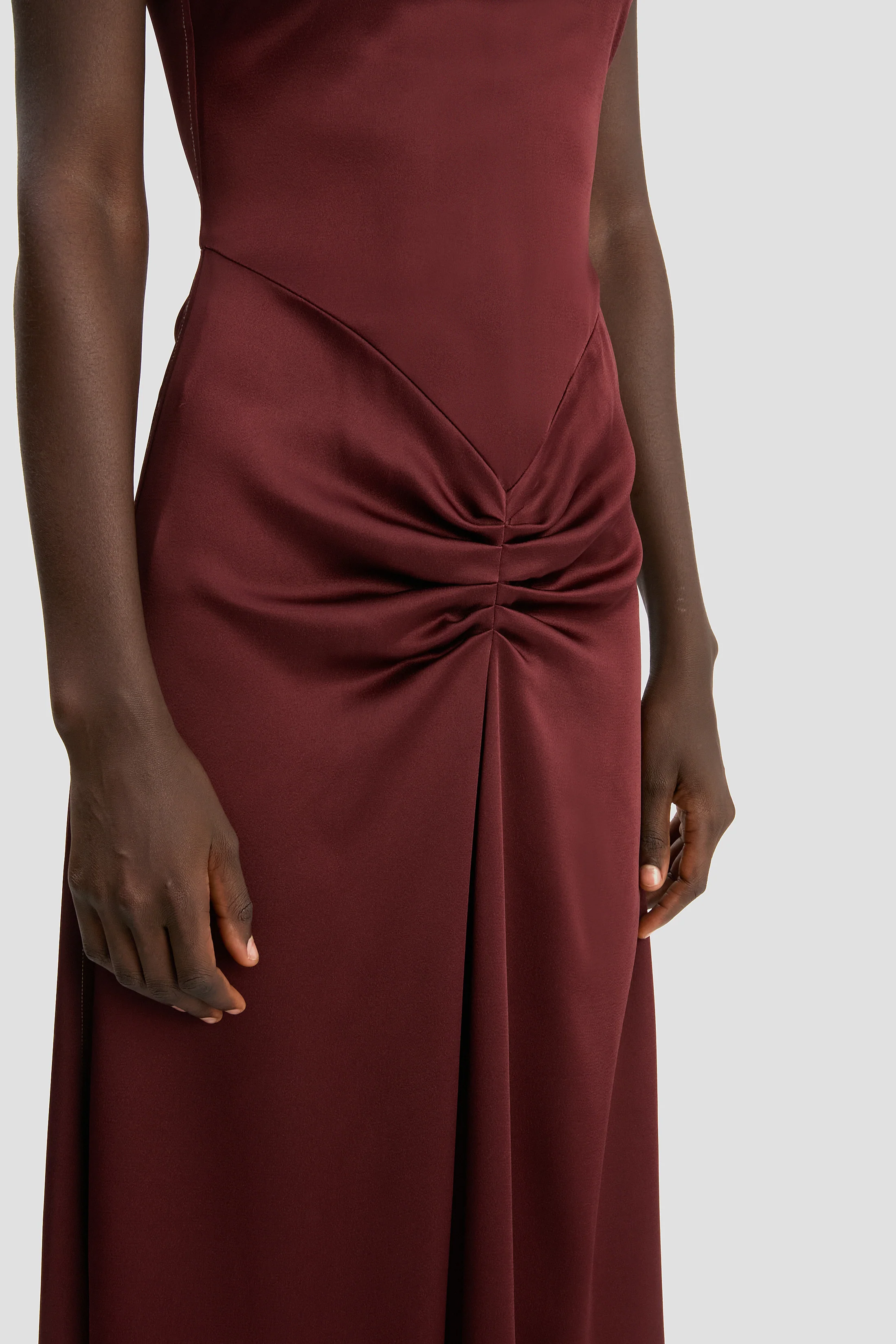 Blaire Midi Dress In Cinnabar Red - Image 3