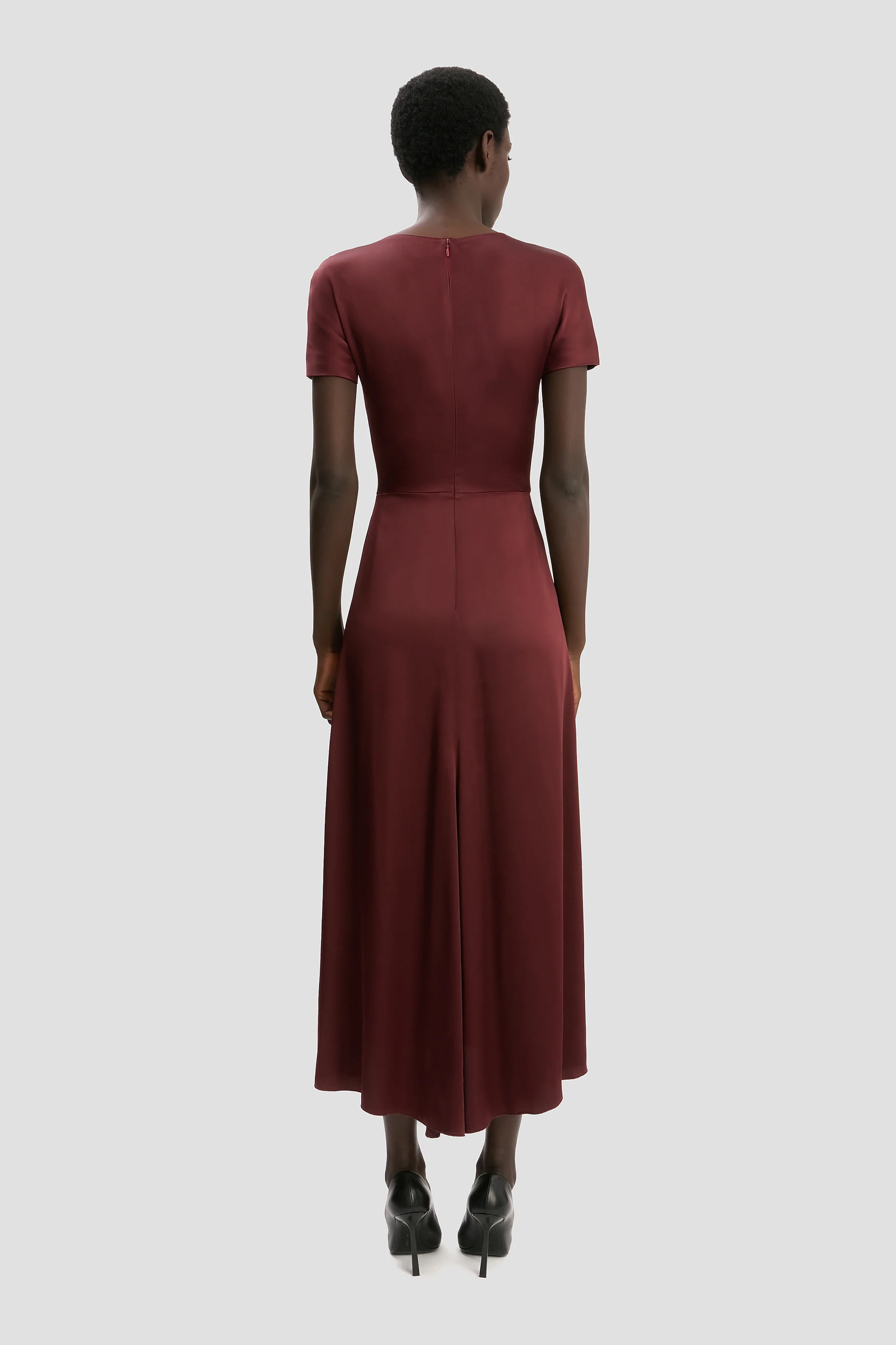 Blaire Midi Dress In Cinnabar Red - Image 4