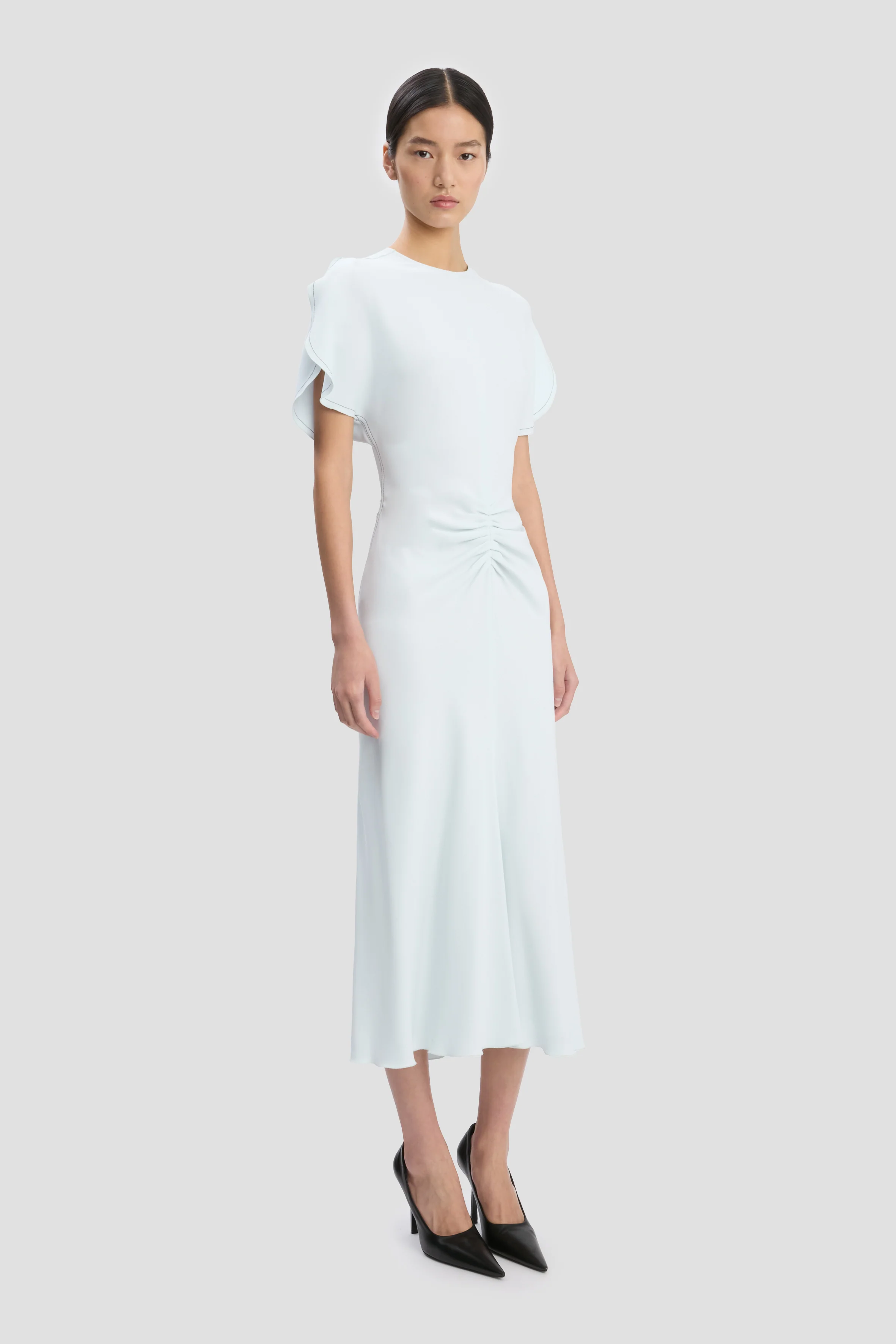 Bela Midi Dress In Glacial Blue - Image 2
