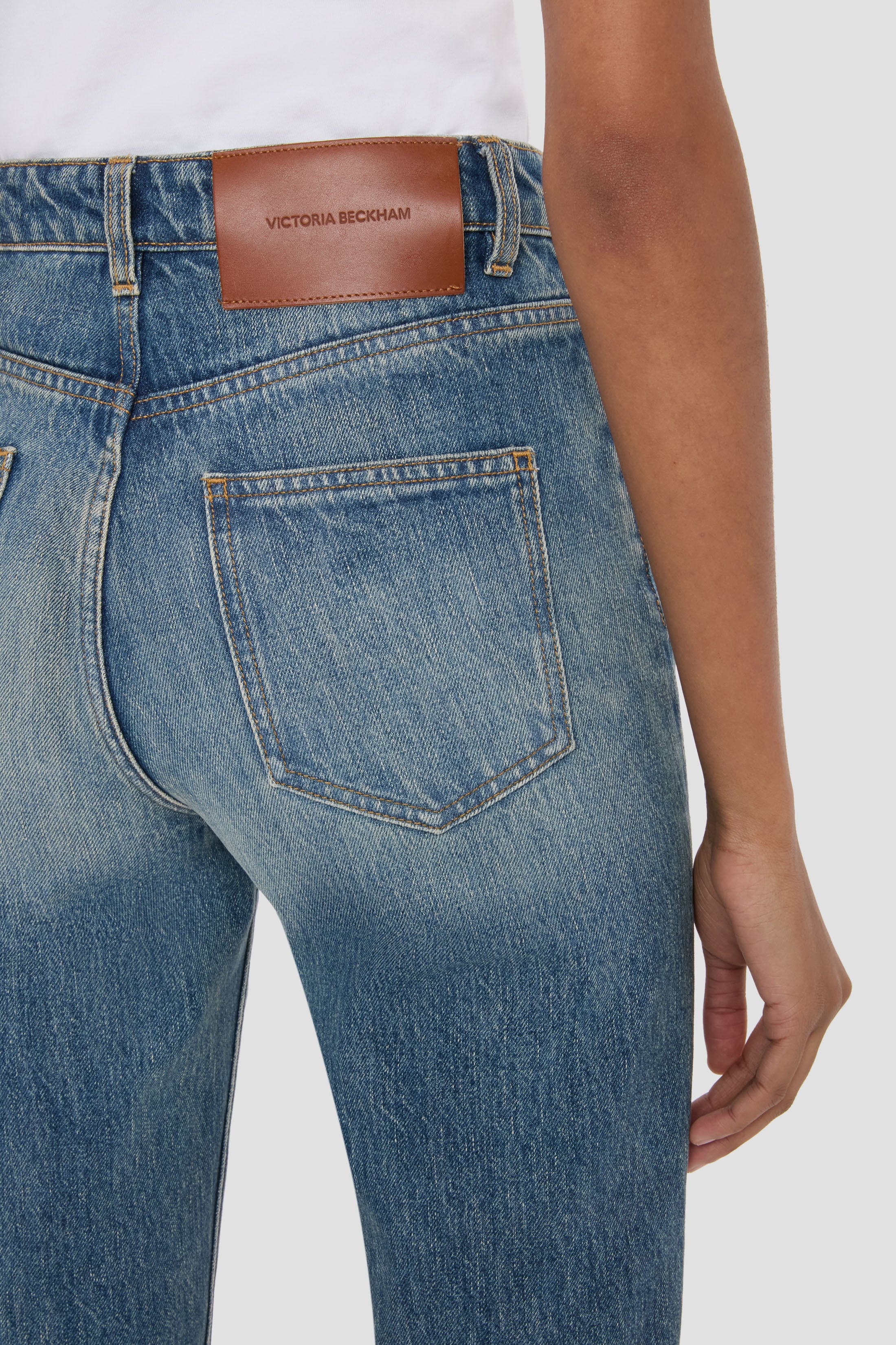 Julia Stretch Jean In Worn Blue Wash - Image 4