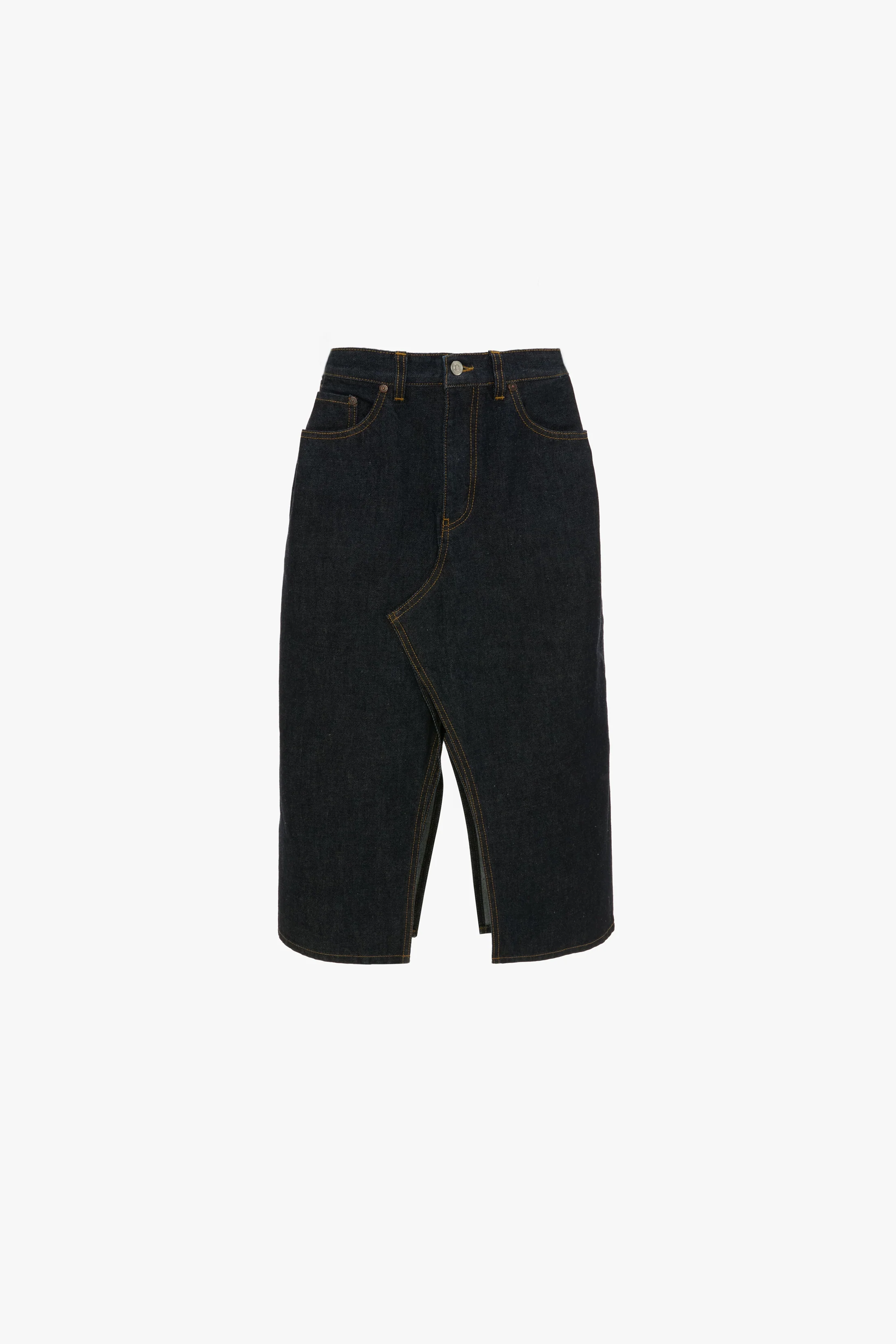 Kick Pocket Denim Skirt In Light Rinse - Image 5