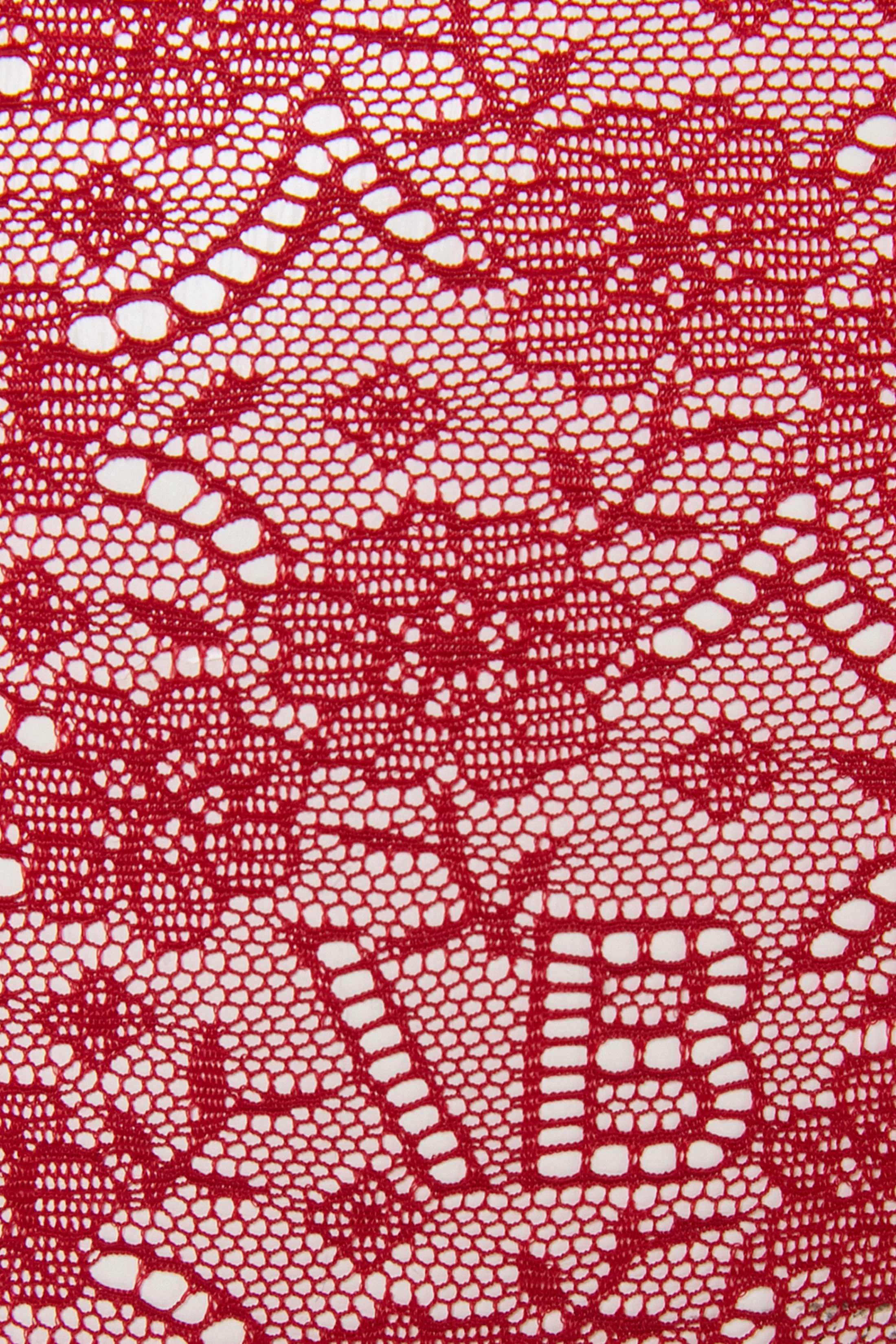 Lace Monogram Knicker In Poppy Red - Image 2