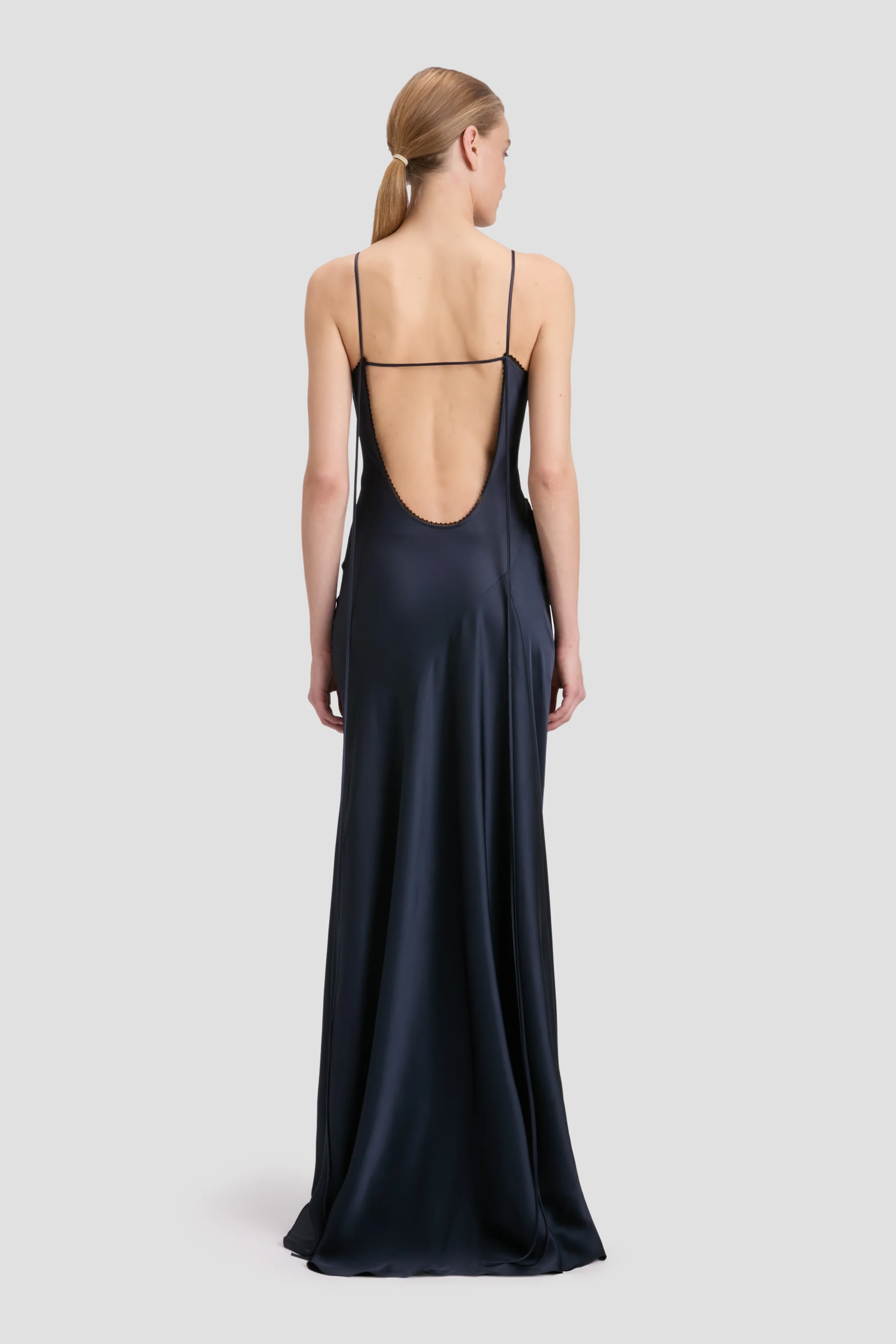 Draped Lace Dress In Midnight - Image 6