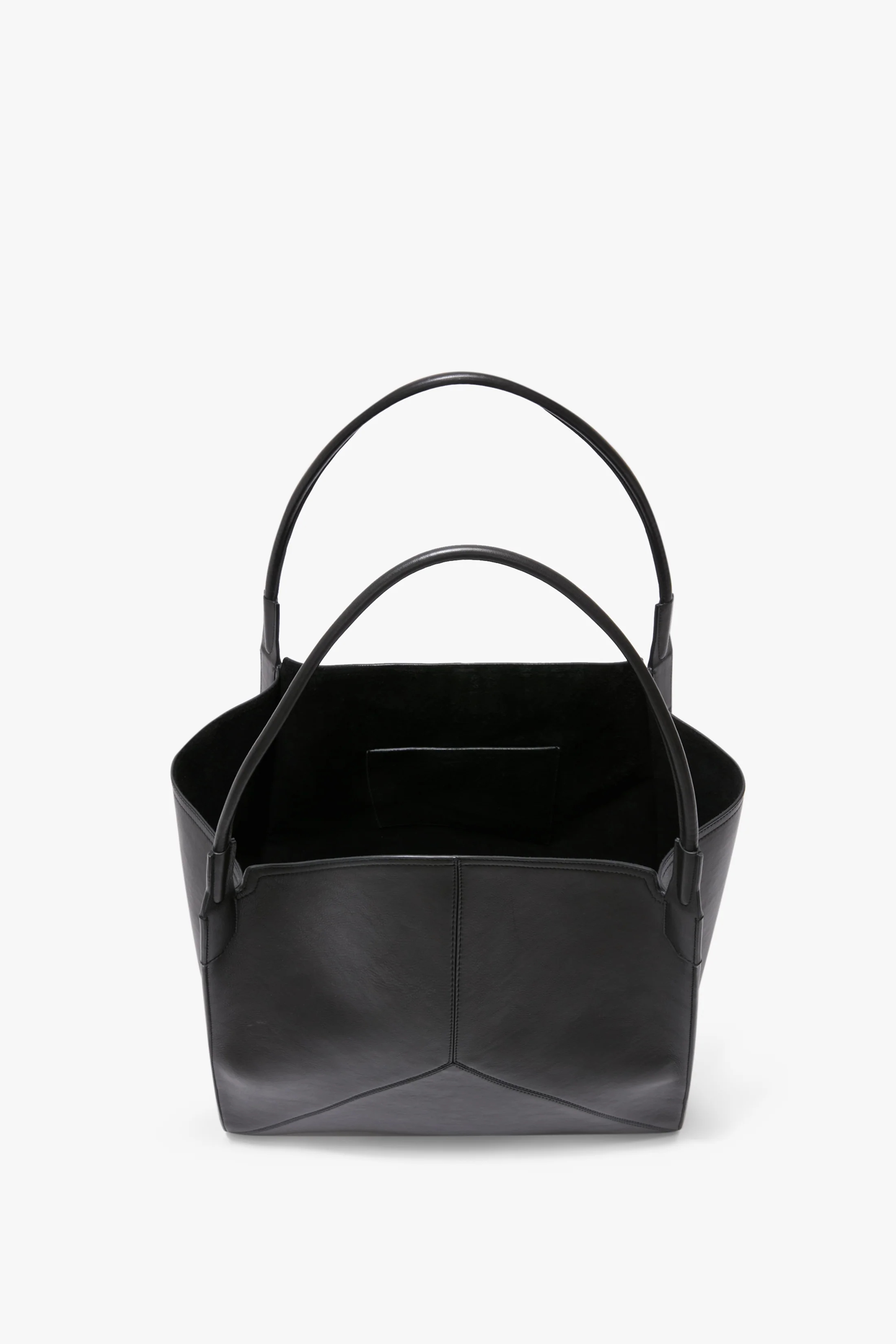 Victoria Tote Bag Large In Black Leather - Image 7