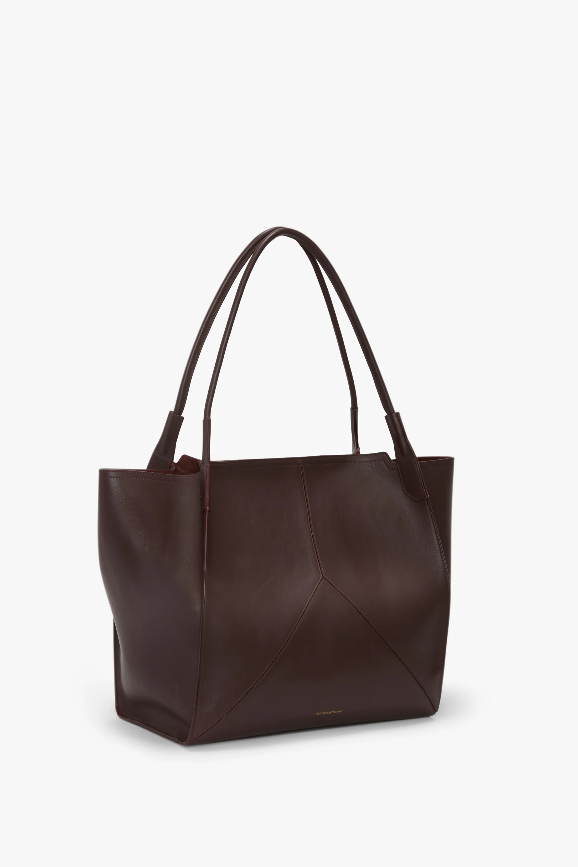 Victoria Tote Bag Large In Burgundy Leather - Image 2
