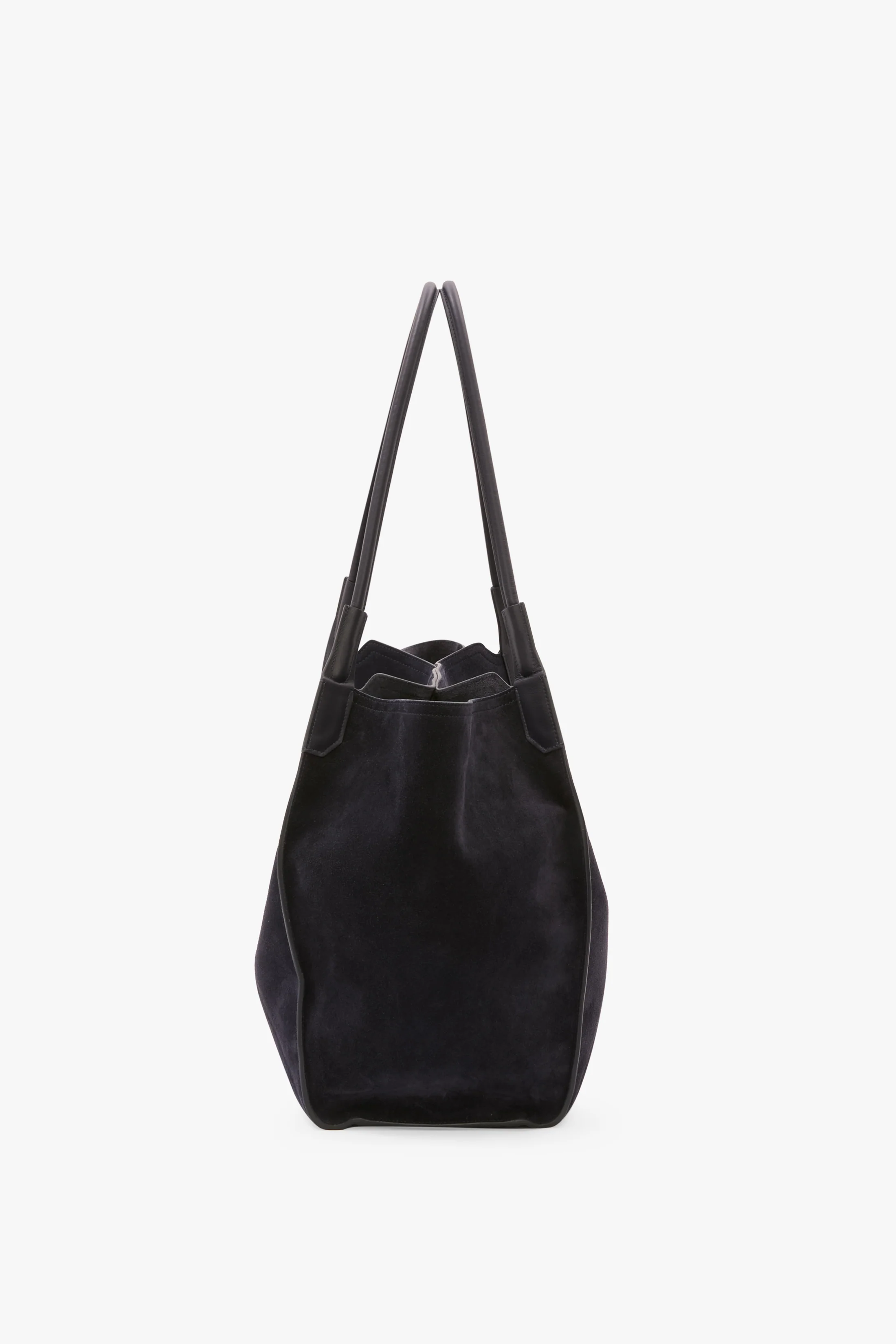 Victoria Tote Large In Navy Suede - Image 3