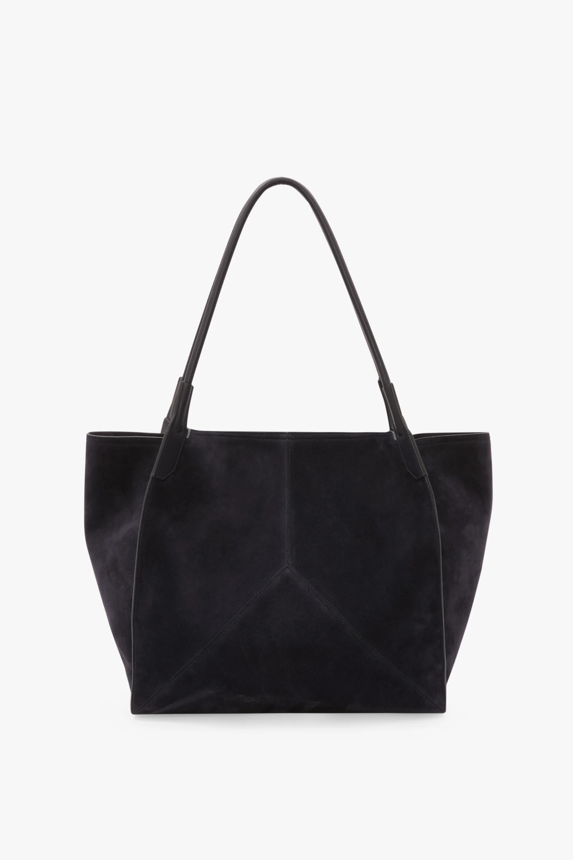Victoria Tote Large In Navy Suede - Image 4