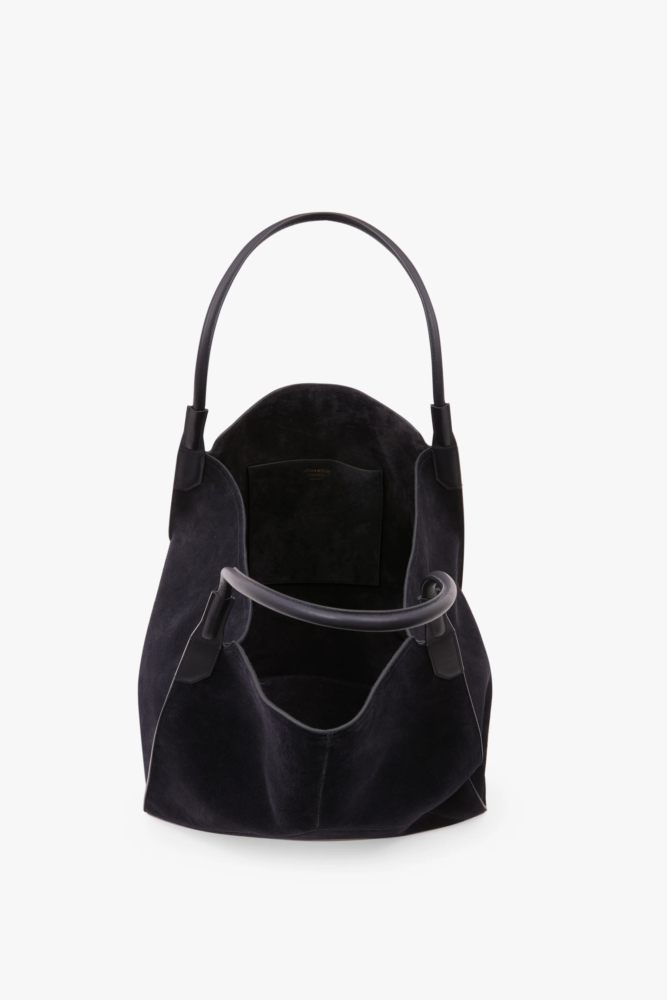 Victoria Tote Large In Navy Suede - Image 5
