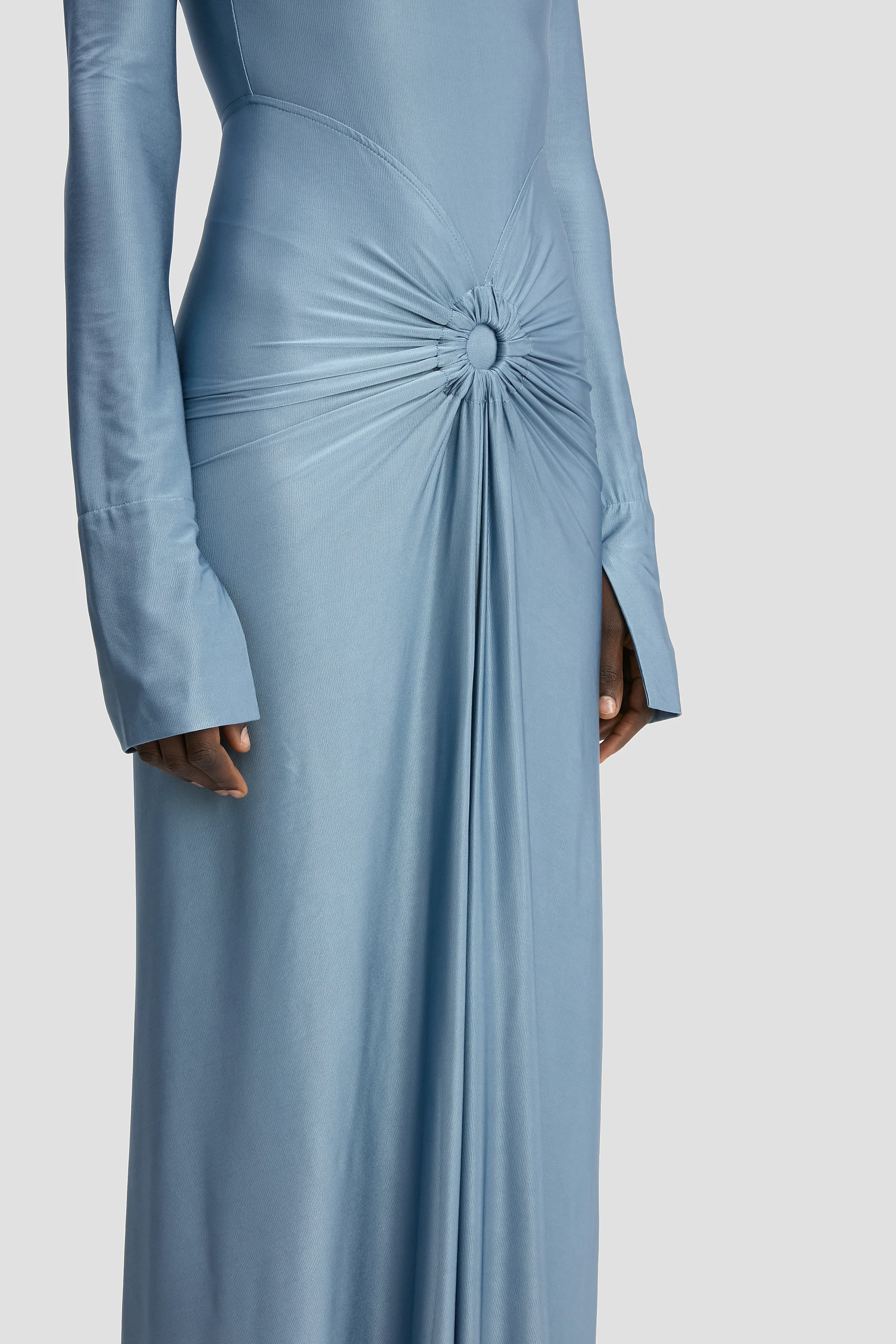 Frances Midi Dress In Stone - Image 3