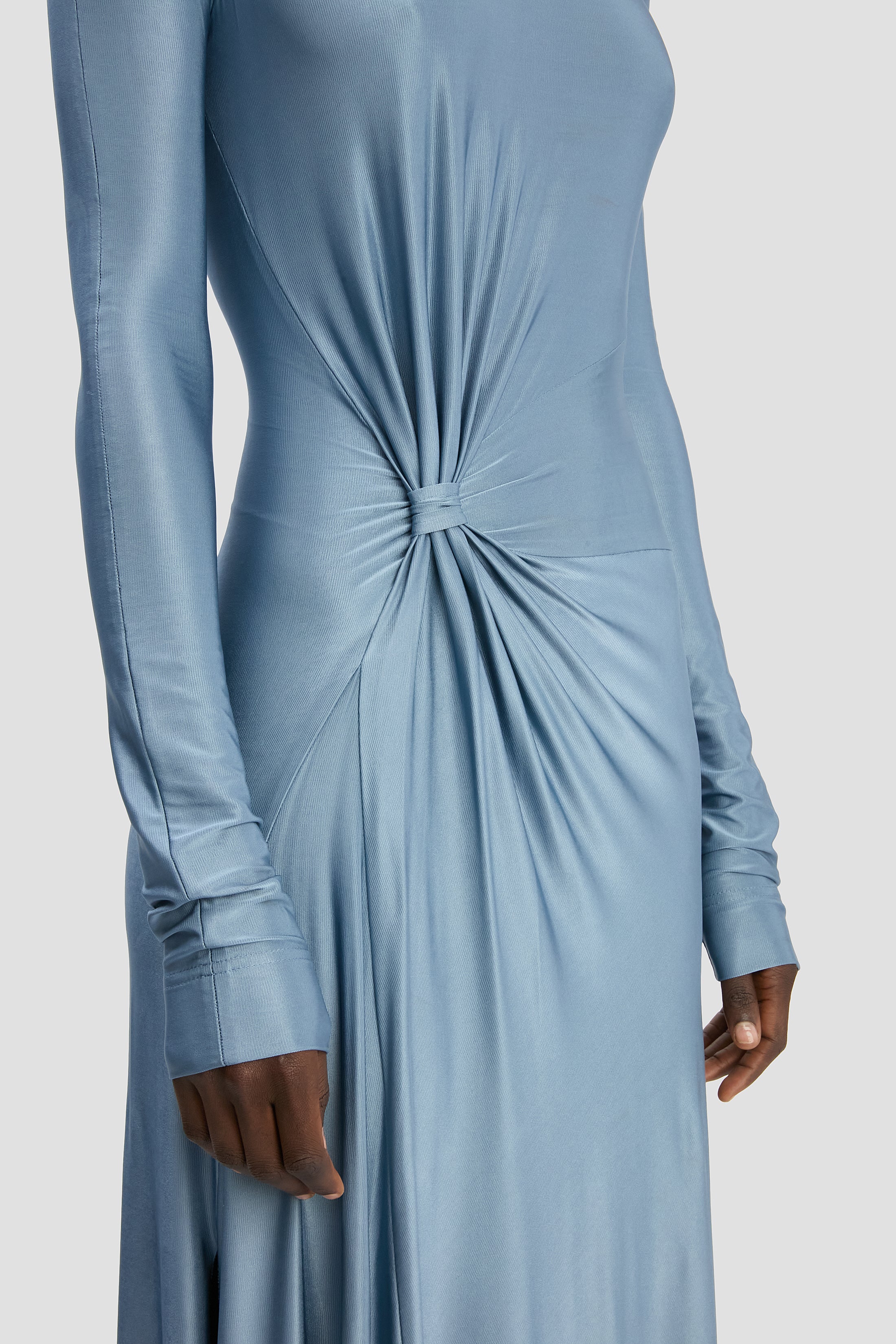 Twist Waist Gown In Stone - Image 3