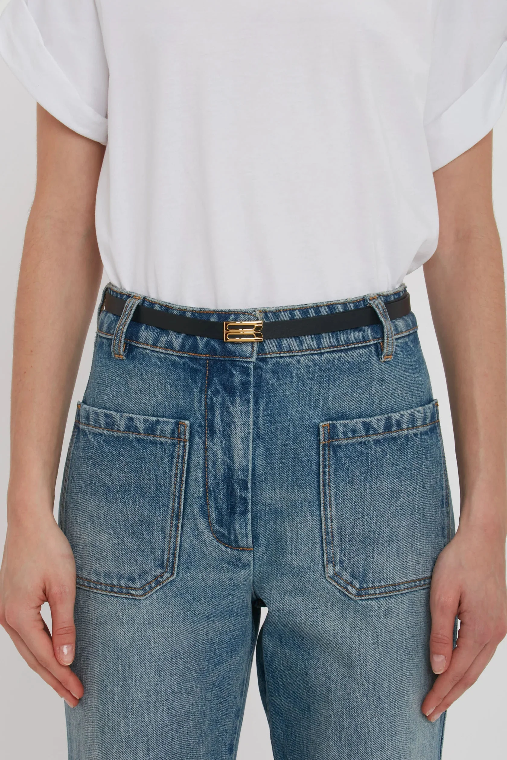 Micro Dorian Belt In Black Leather - Image 2