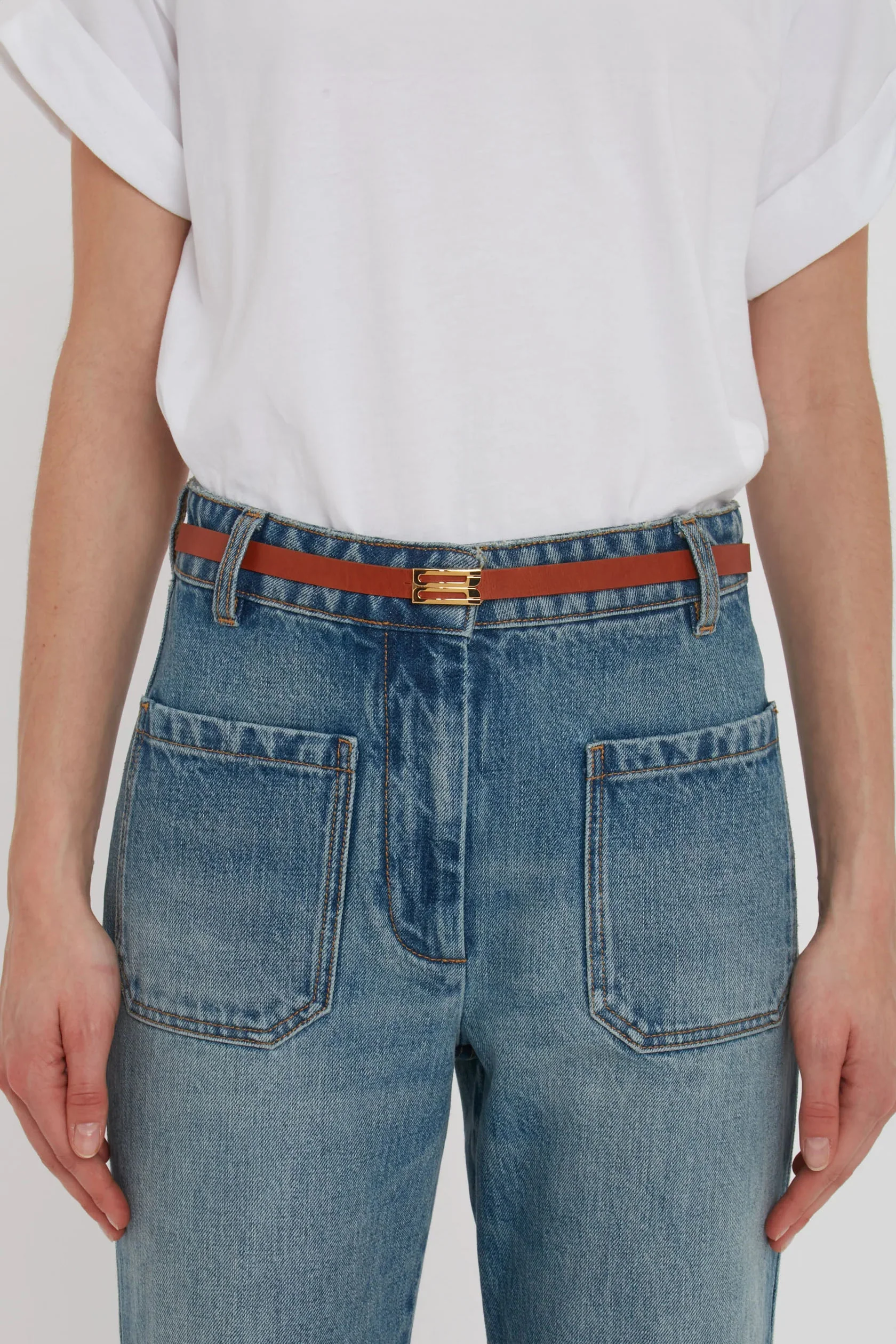Micro Dorian Belt In Tan Leather - Image 2