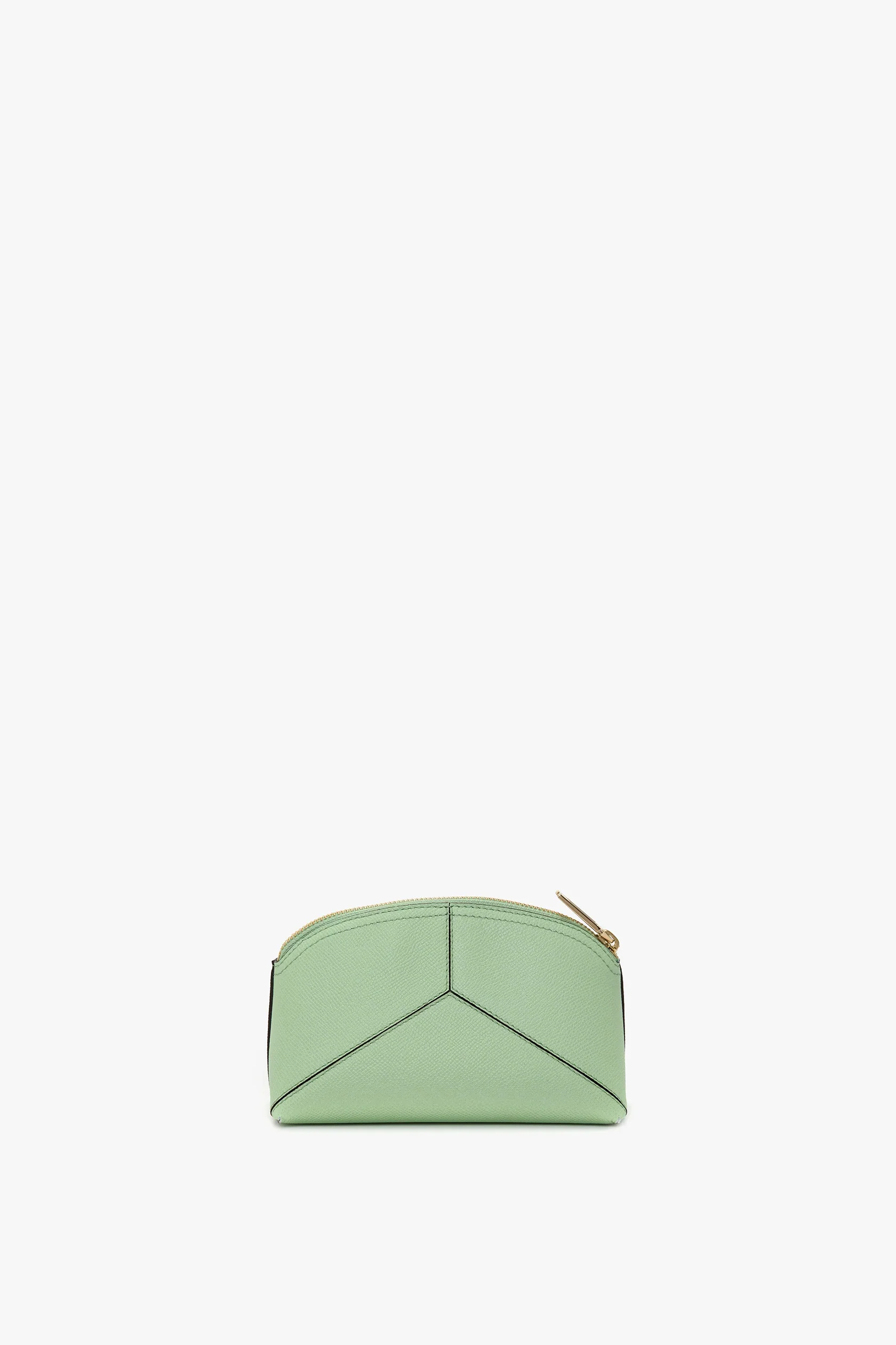 Victoria Mini Travel Pouch In Jade Grained Leather - Image 4