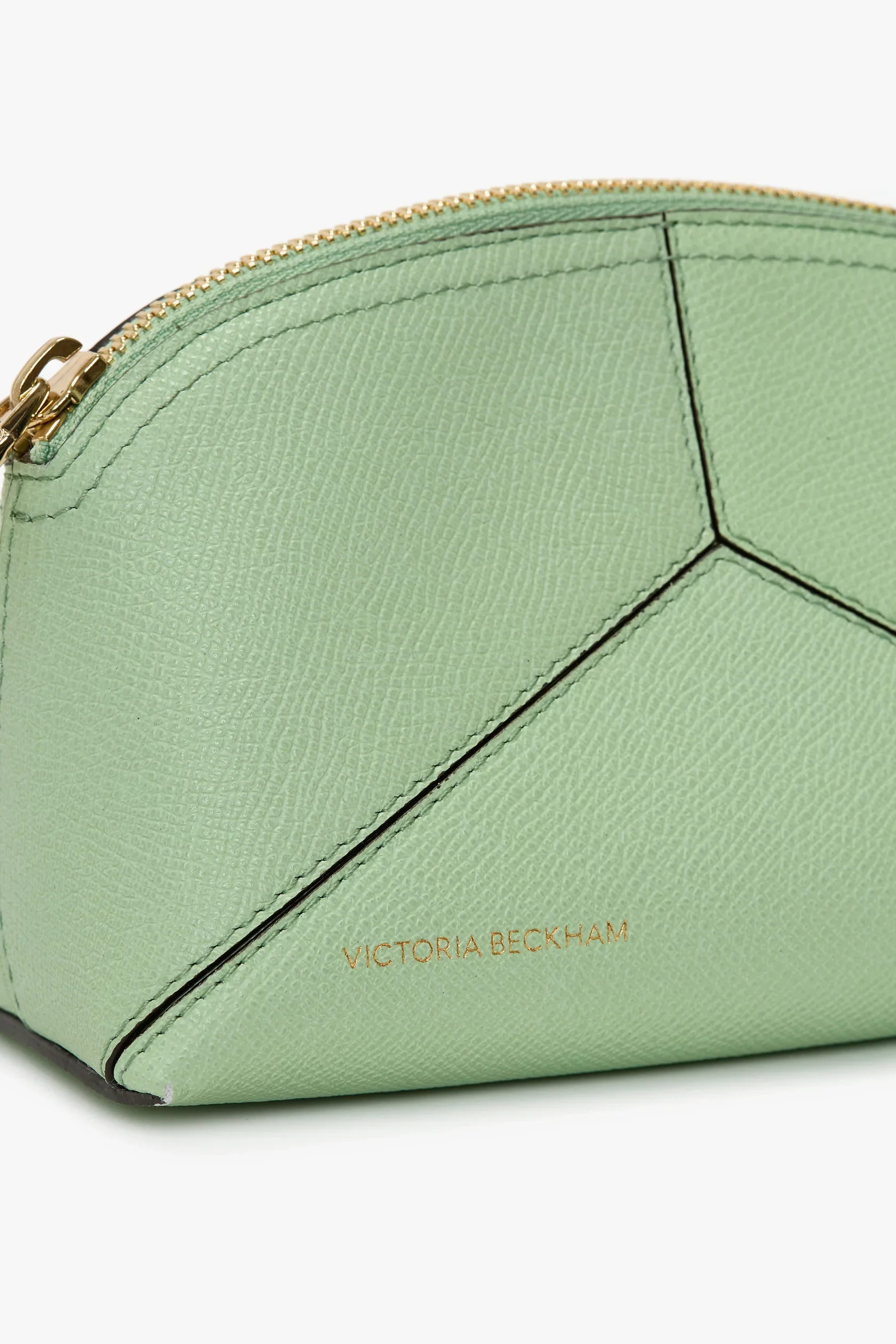 Victoria Mini Travel Pouch In Jade Grained Leather - Image 5